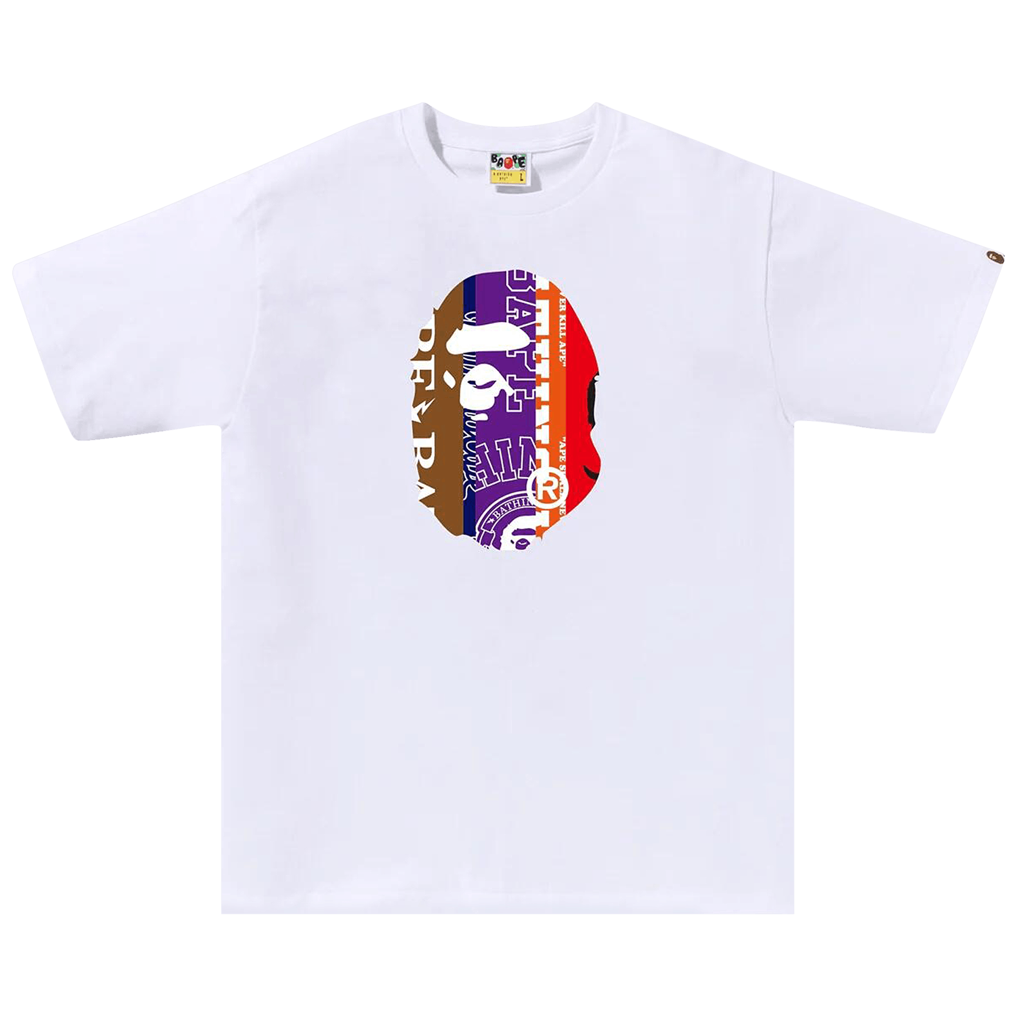 BAPE Fans Scarf Ape Head Tee 'White'