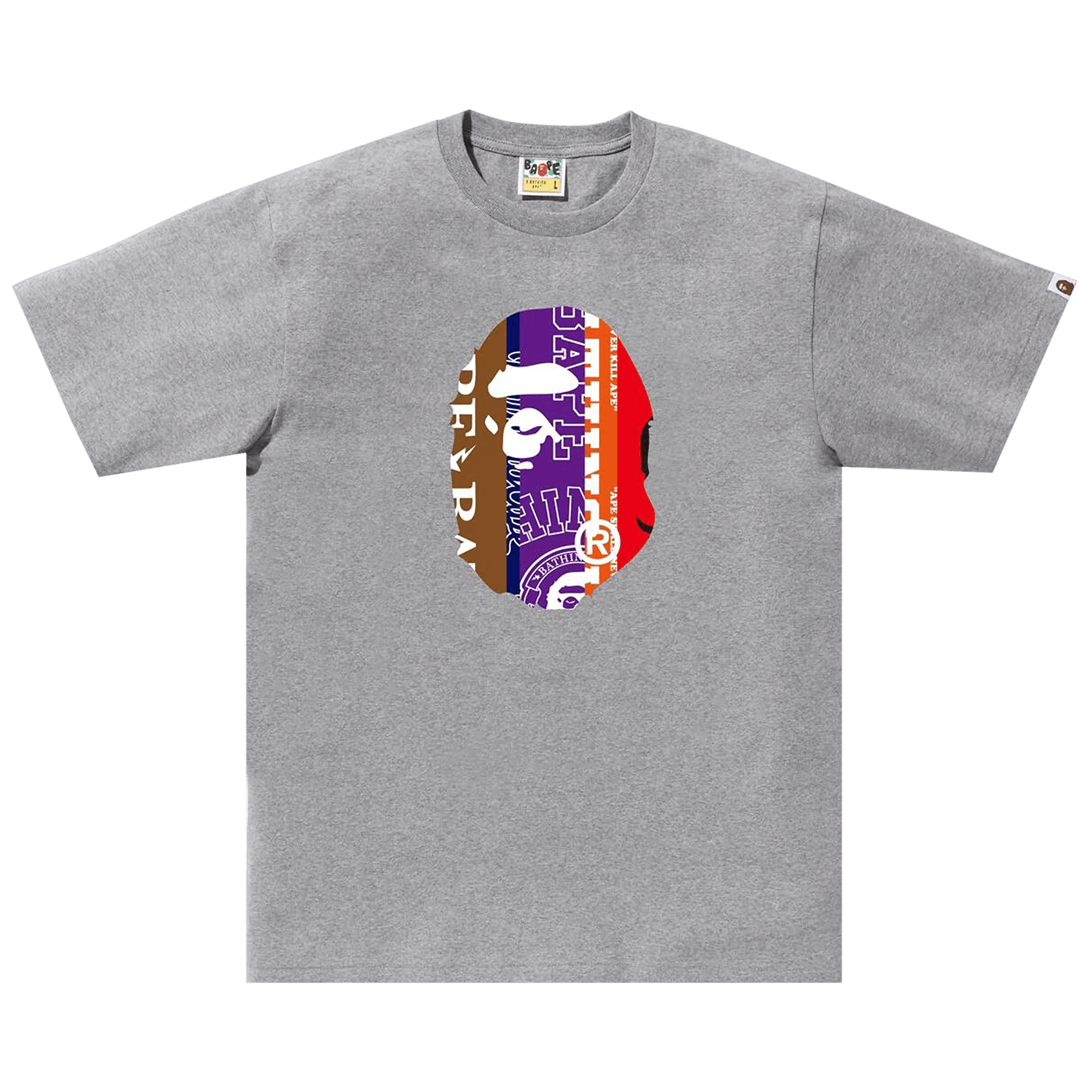 BAPE Fans Scarf Ape Head Tee 'Grey'