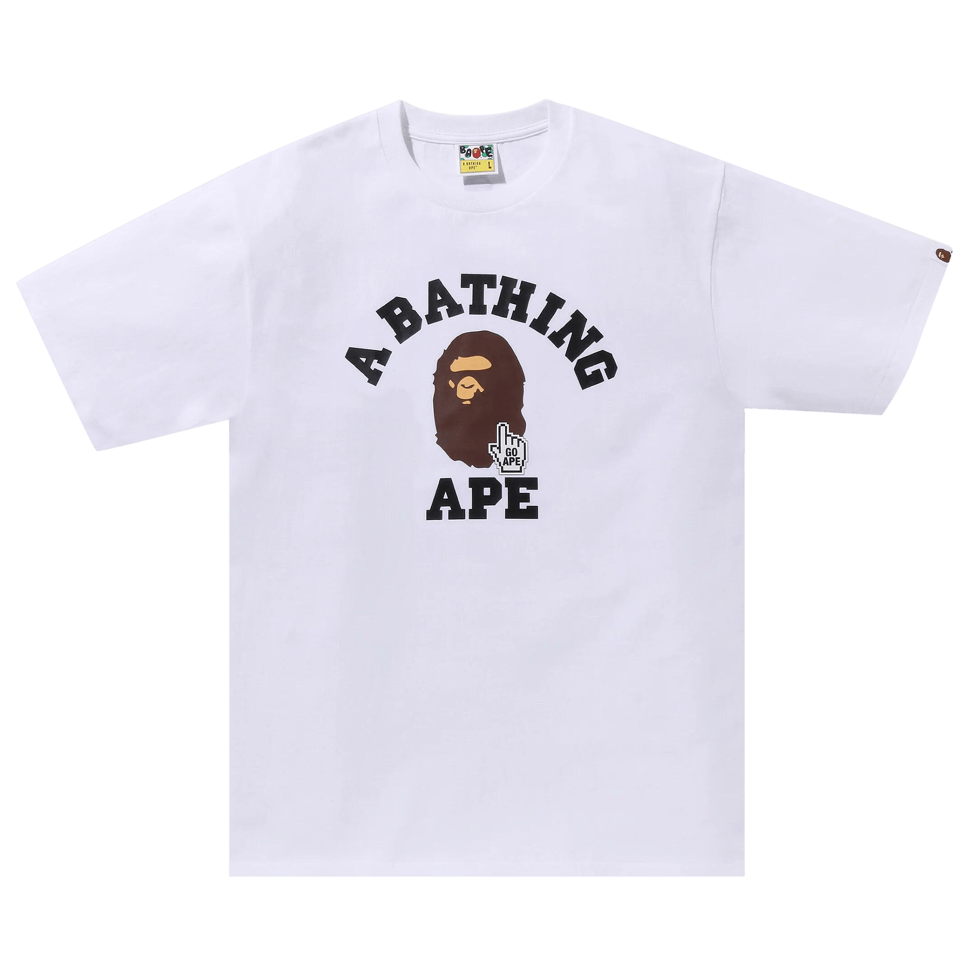 BAPE Go Ape Pointer College Tee 'White'