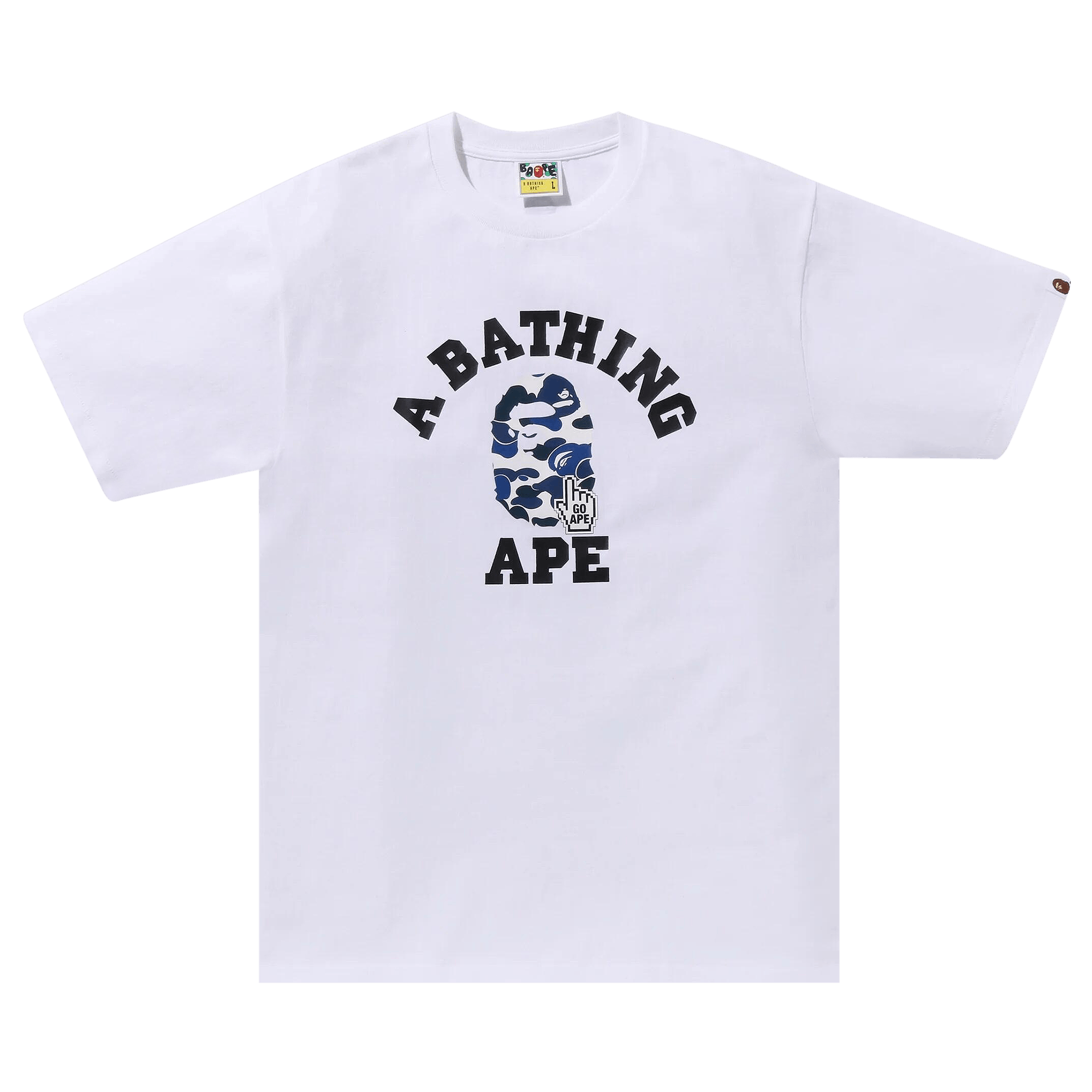 BAPE Camo Go Ape Pointer College Tee 'White'
