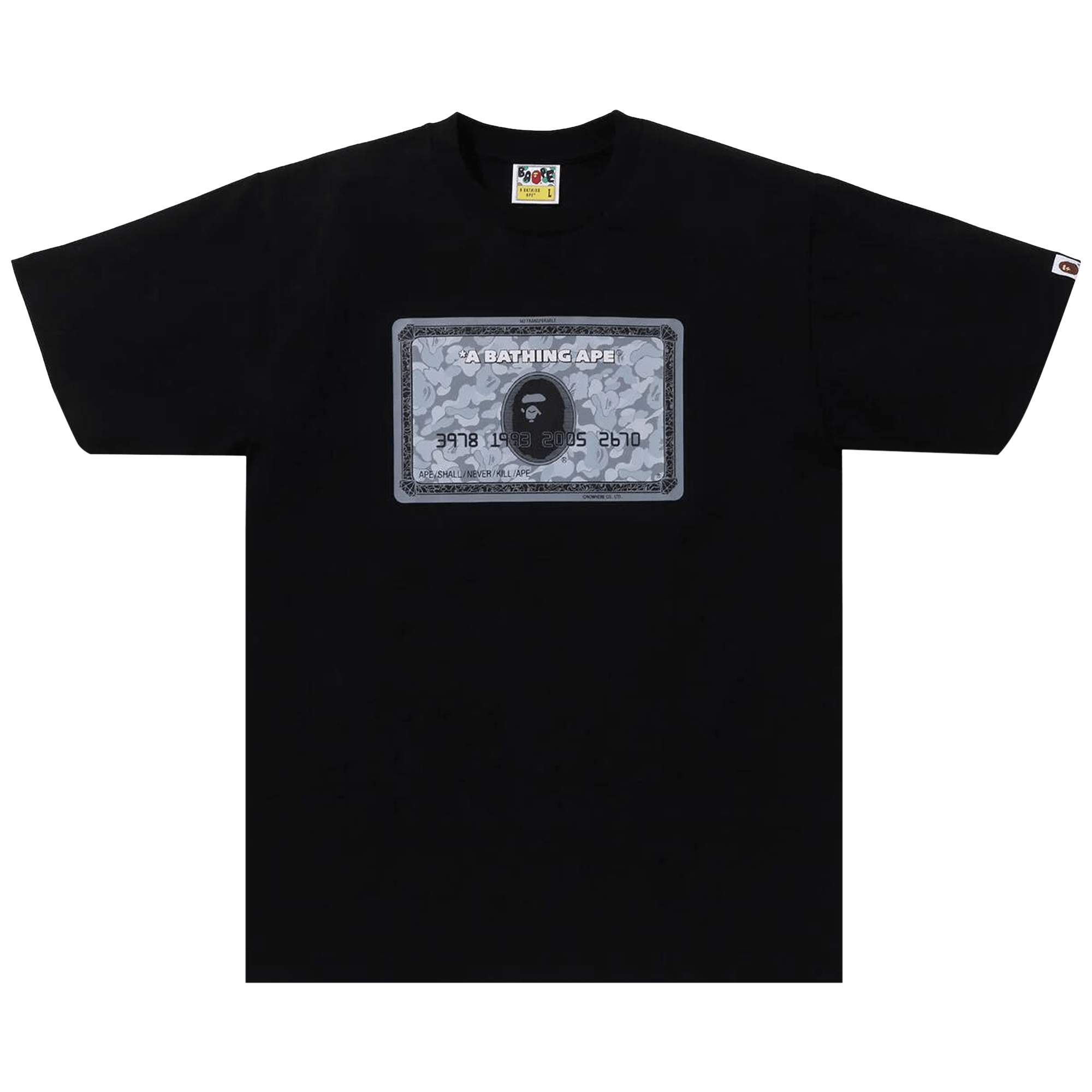 BAPE Card Tee 'Black/Silver'