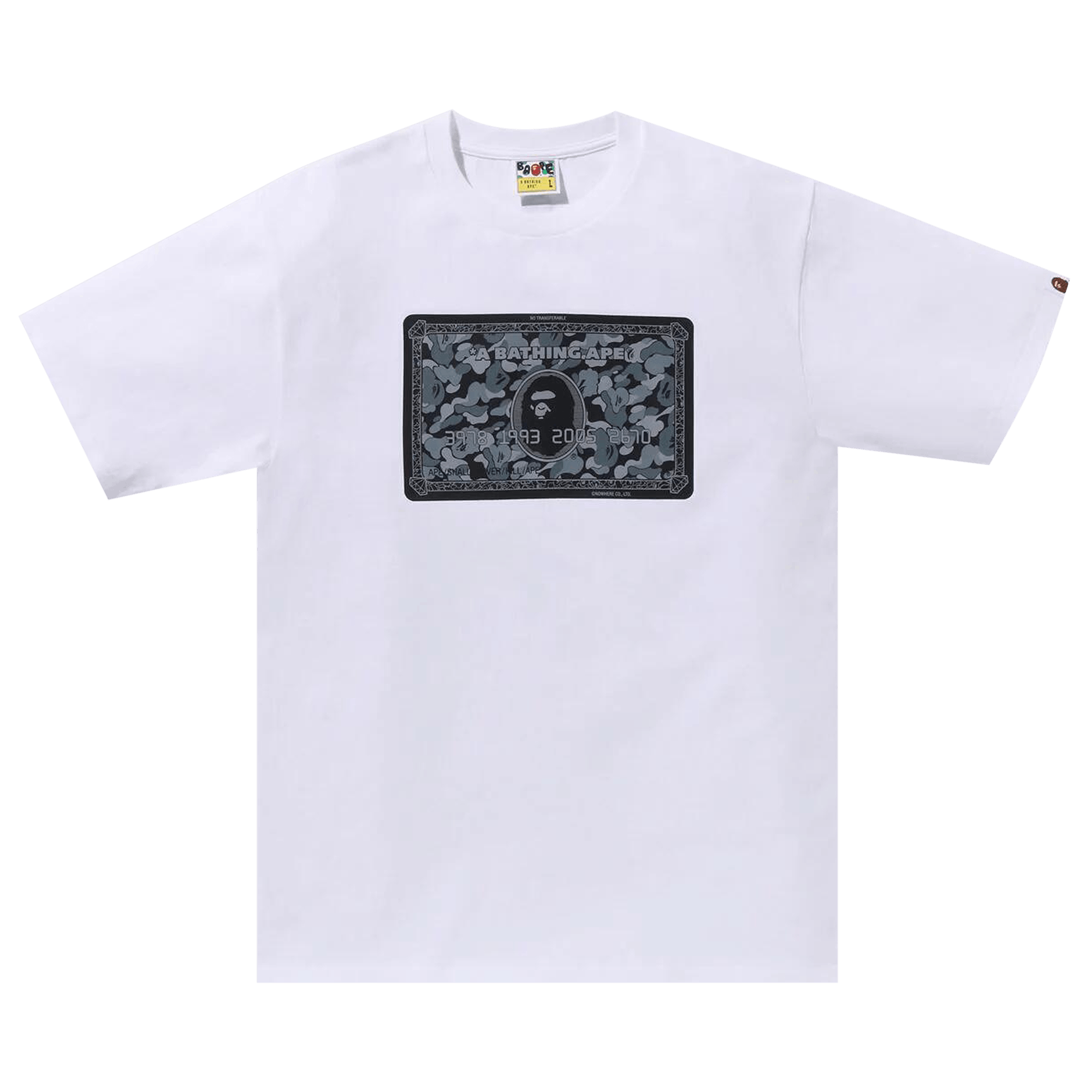 BAPE Card Tee 'White/Black'