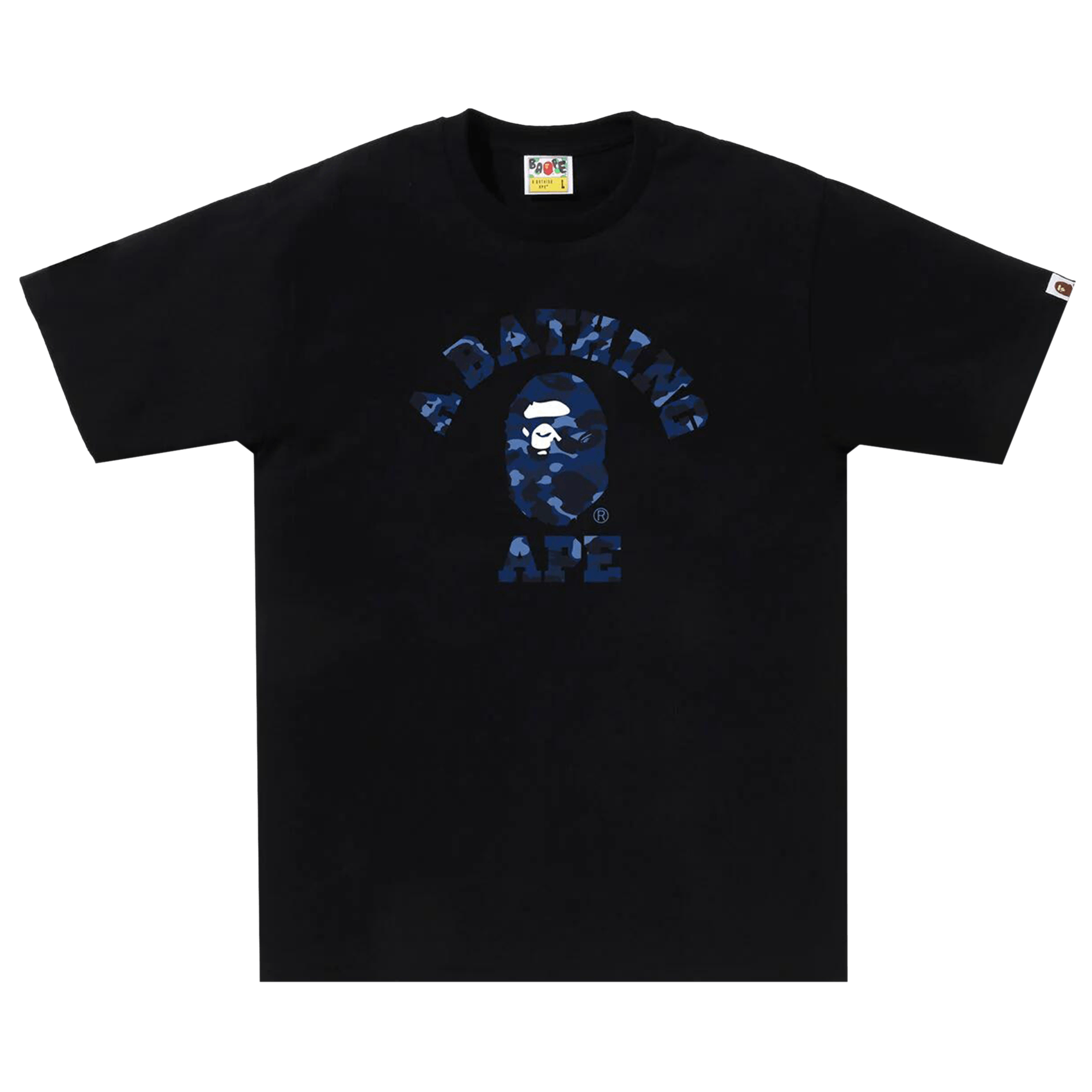 BAPE Color Camo College Tee 'Black/Navy'