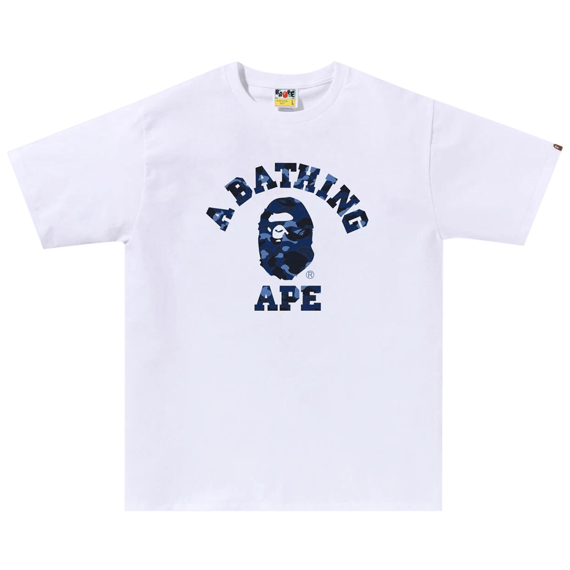 BAPE Color Camo College Tee 'White/Navy'