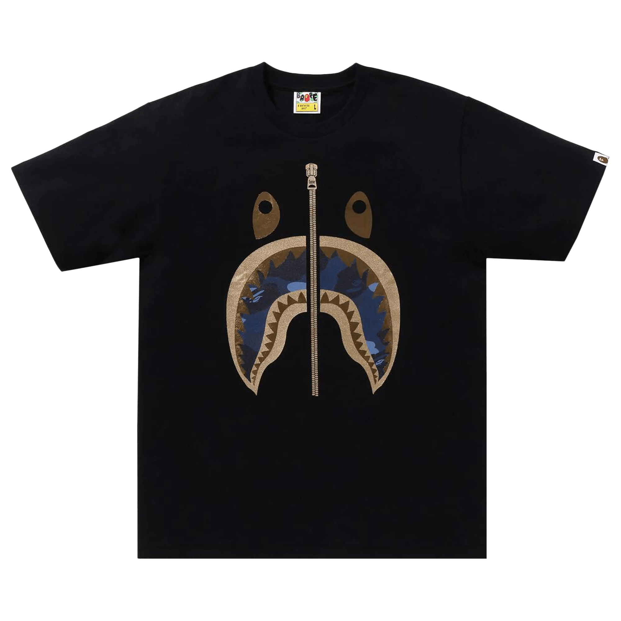 BAPE Color Camo Shark Tee 'Black/Navy'
