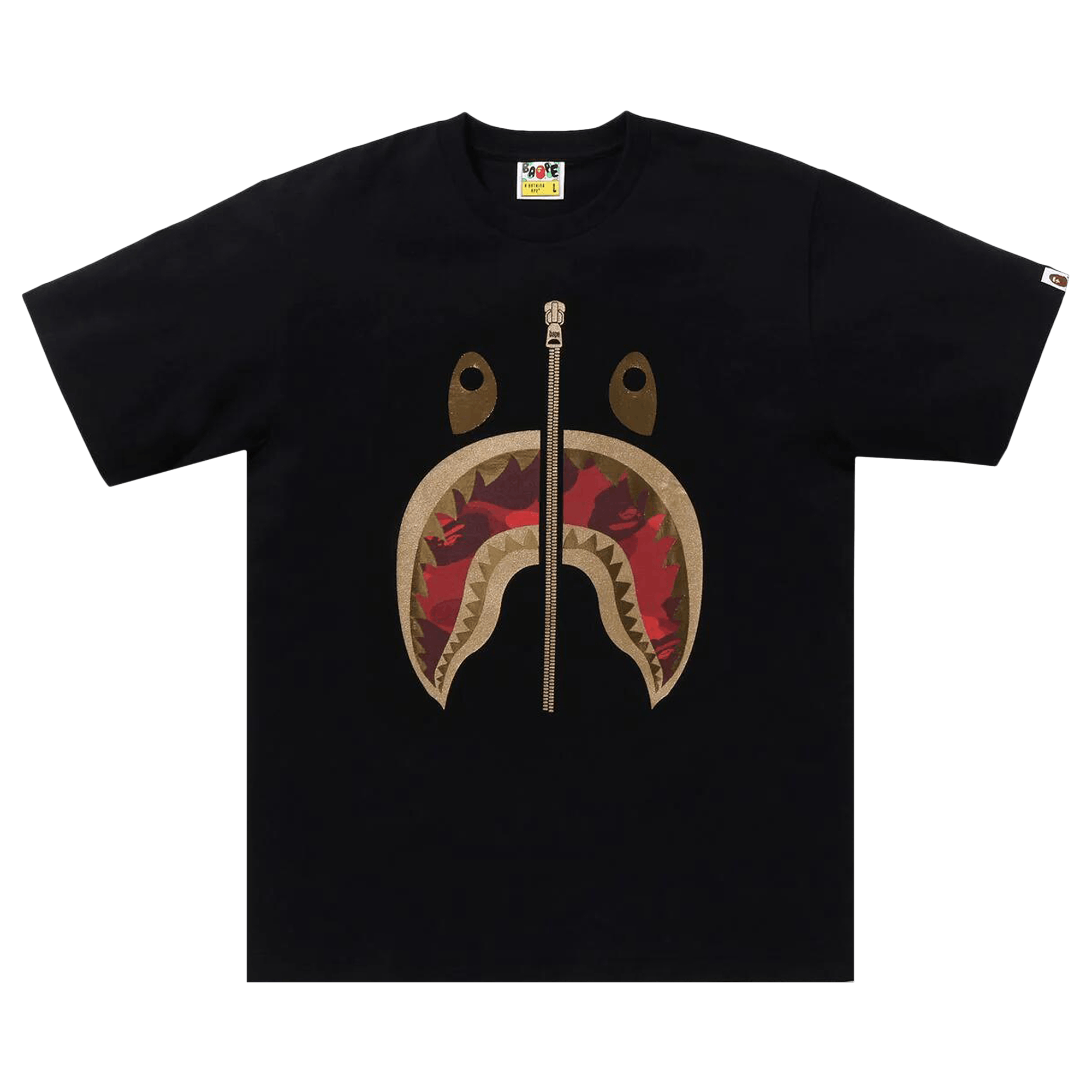 BAPE Color Camo Shark Tee 'Black/Red'
