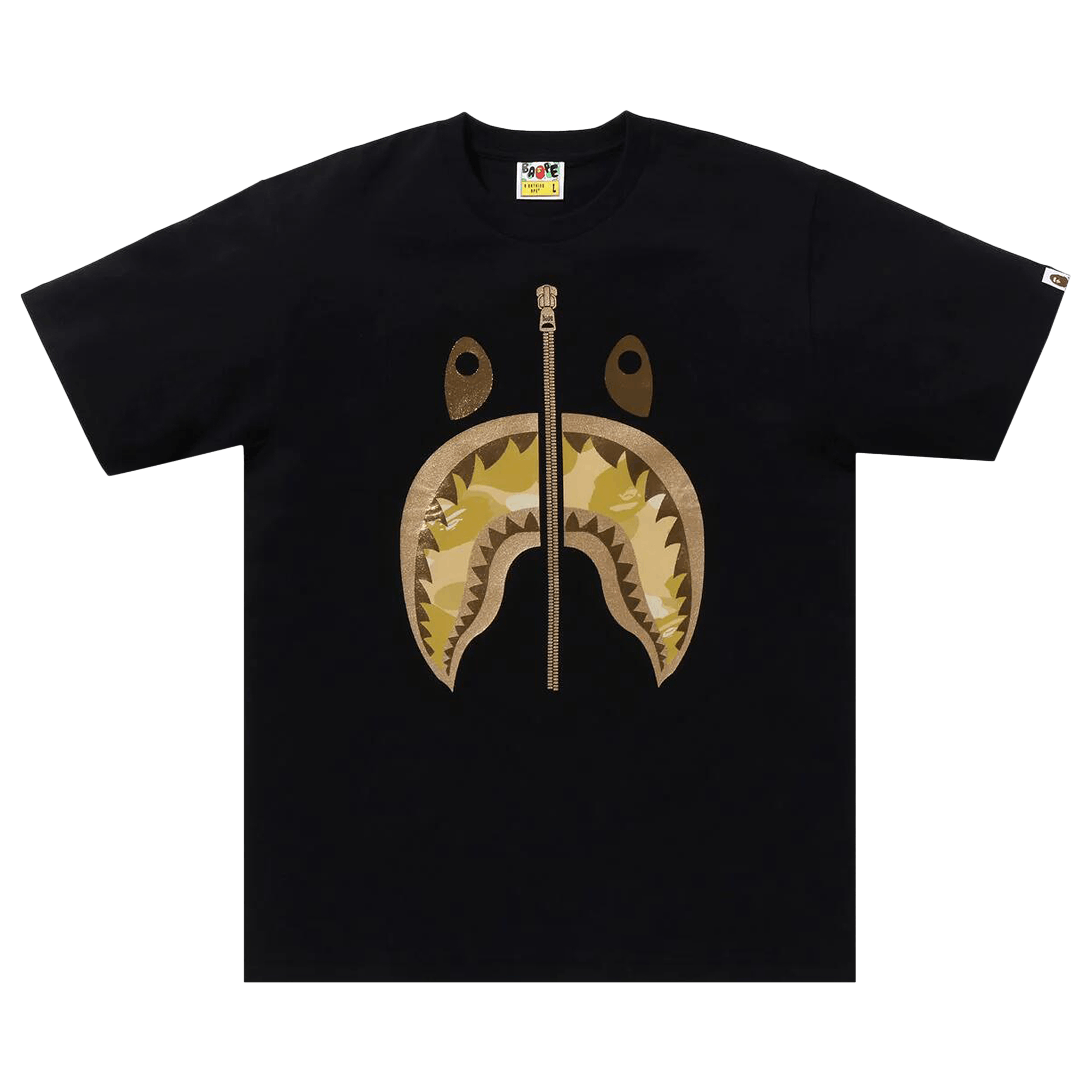 BAPE Color Camo Shark Tee 'Black/Yellow'