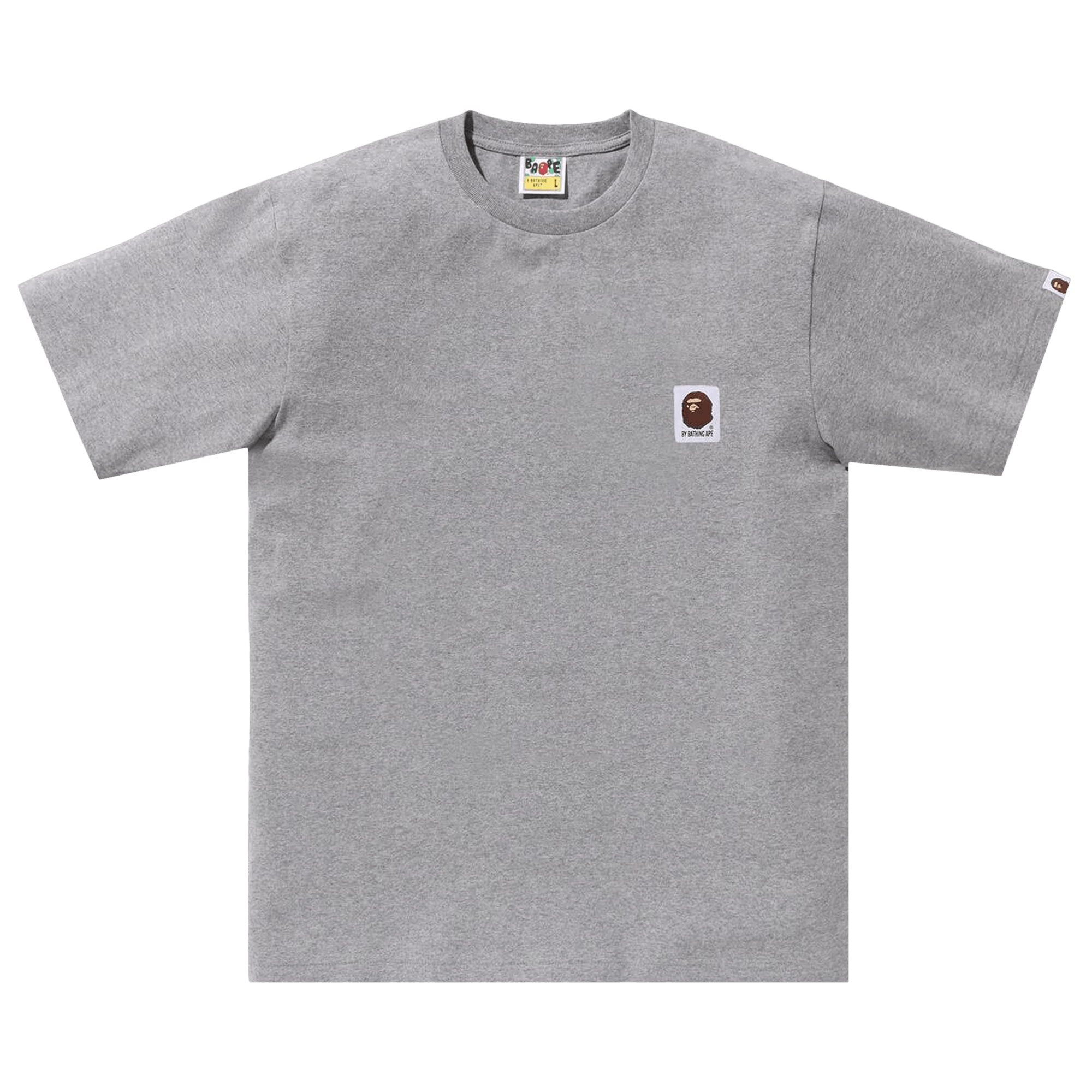 BAPE Ape Head Label Tee 'Grey'