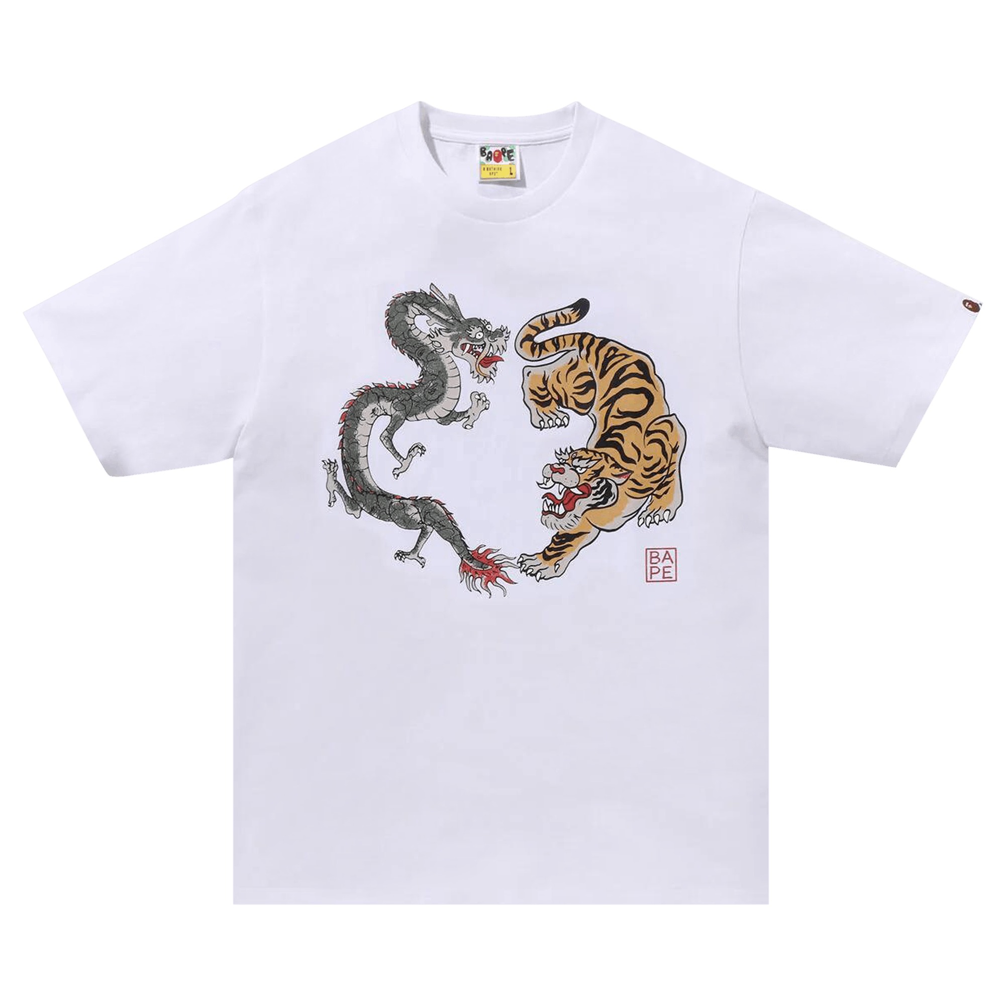 BAPE Japan Culture Tiger And Dragon Tee 'Whte'