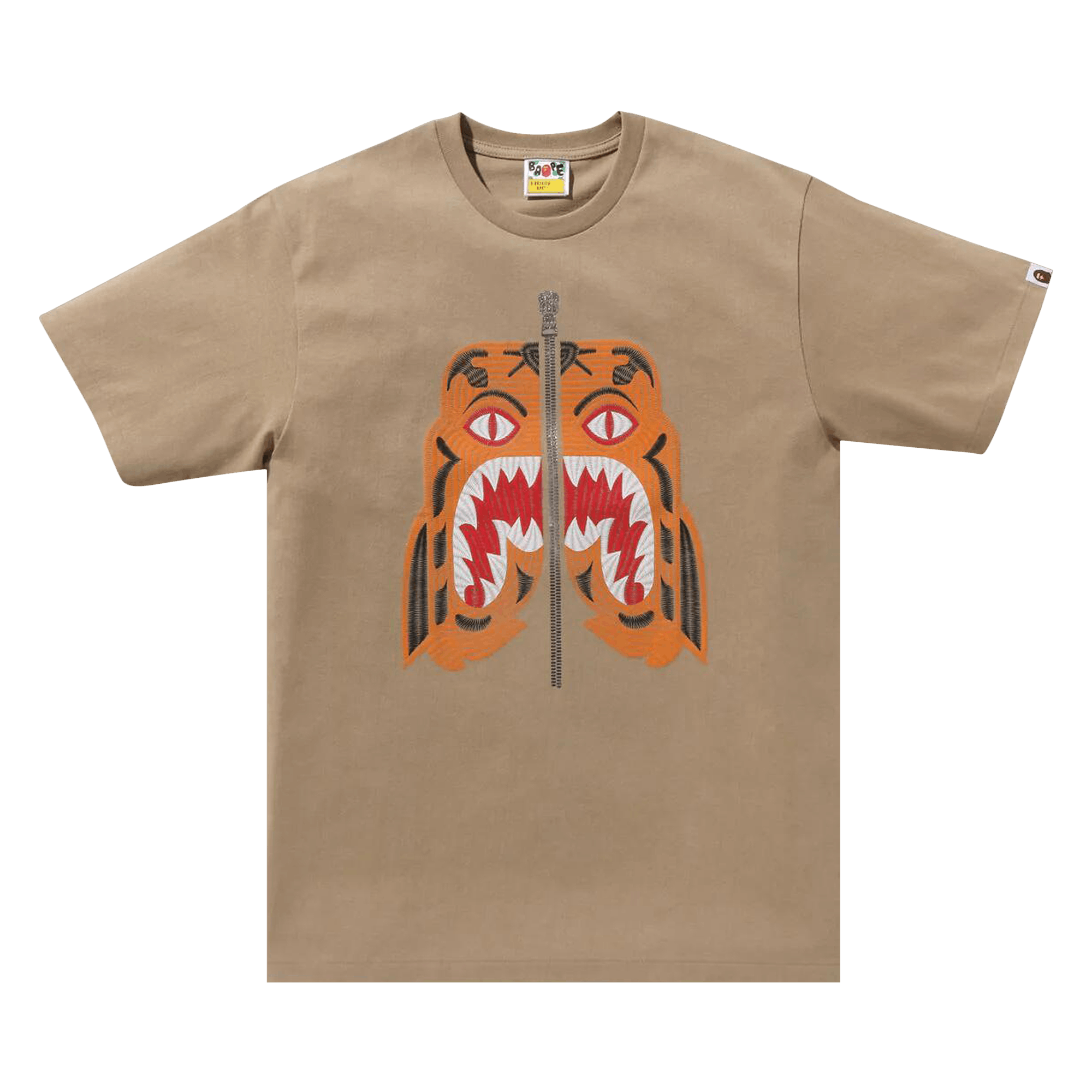 BAPE Embroidery Style Tiger Tee 'Beige'