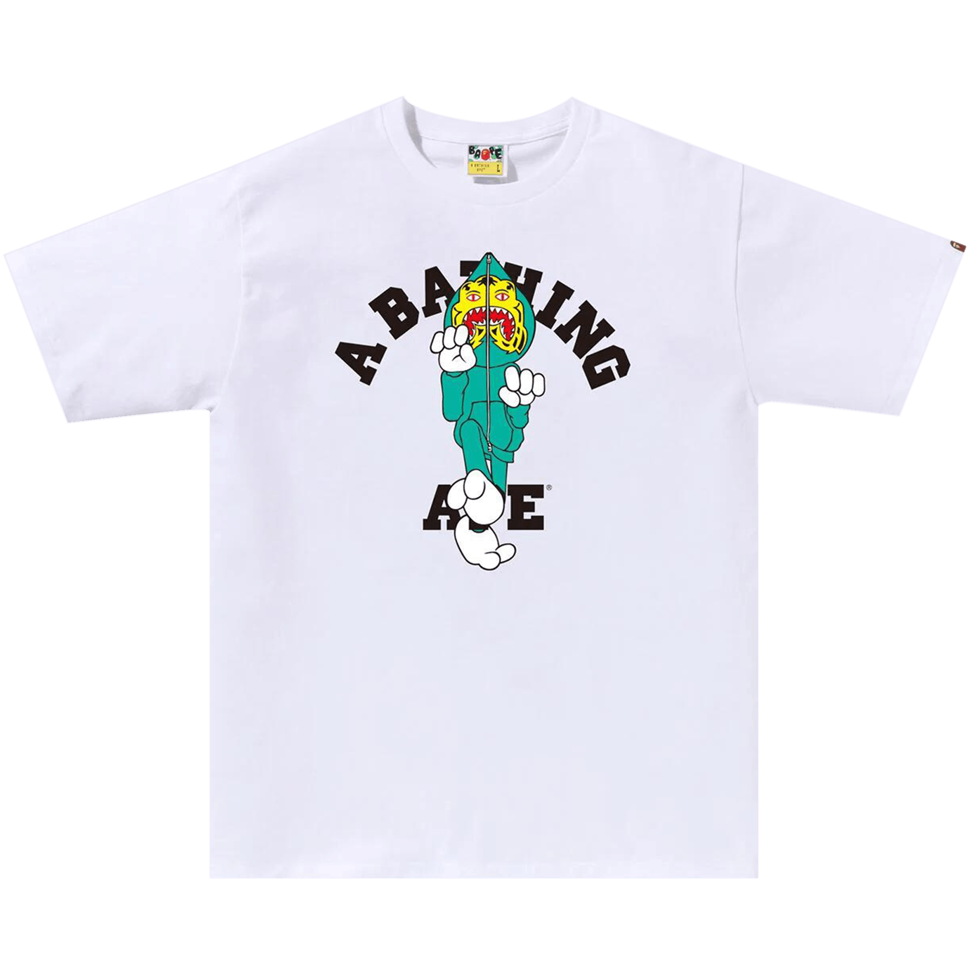 BAPE Tiger Milo College Tee 'White'