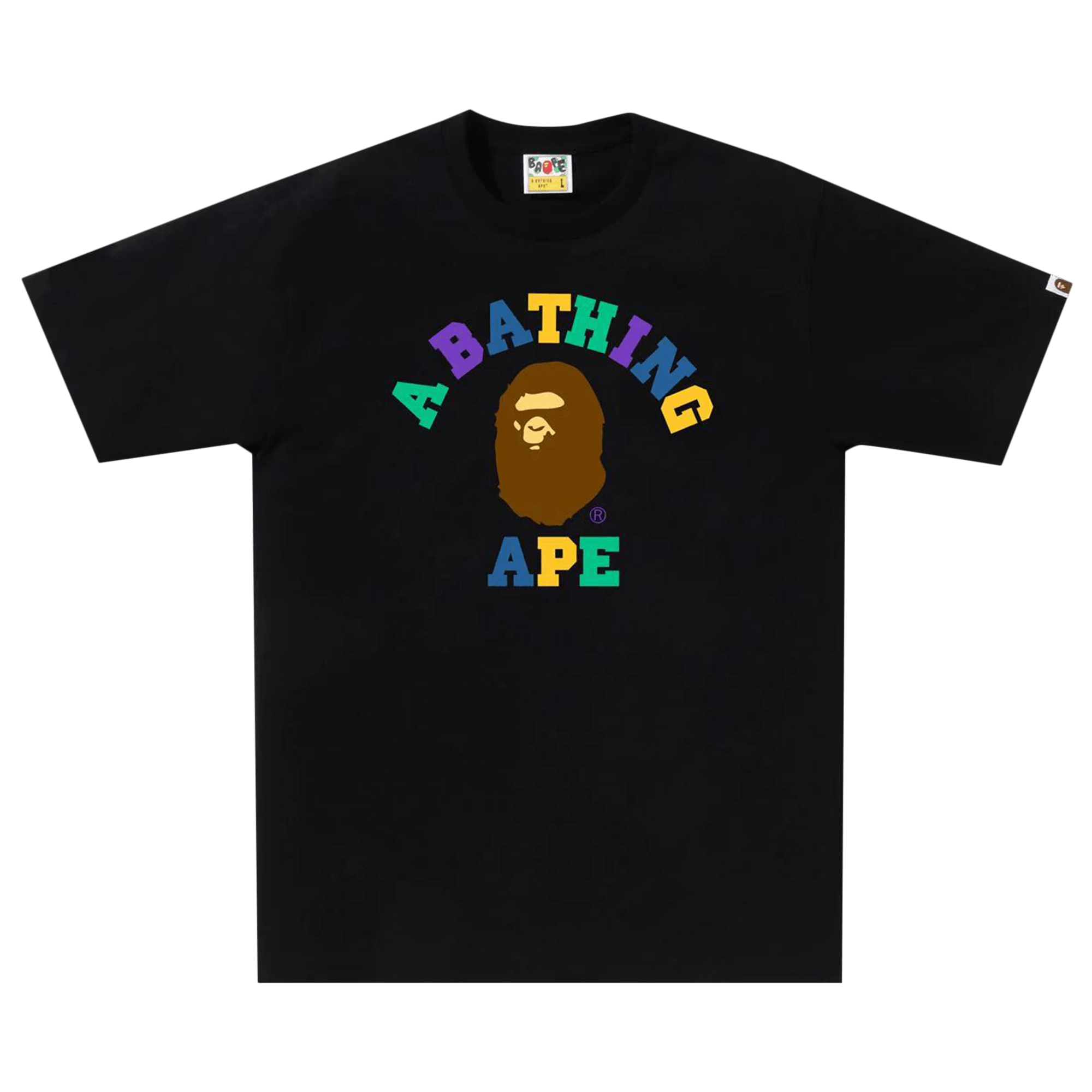 BAPE Colors College Tee 'Black'