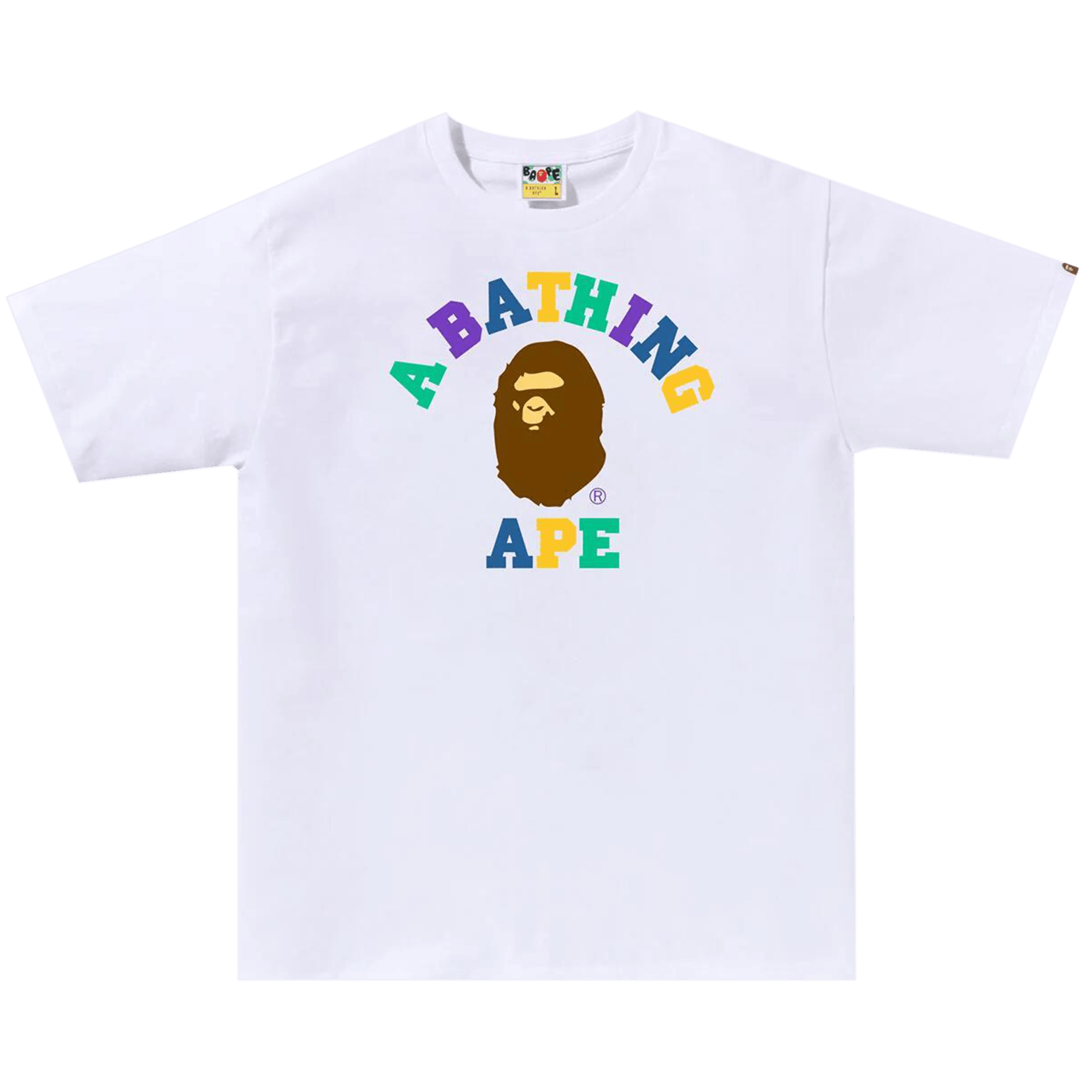 BAPE Colors College Tee 'White'