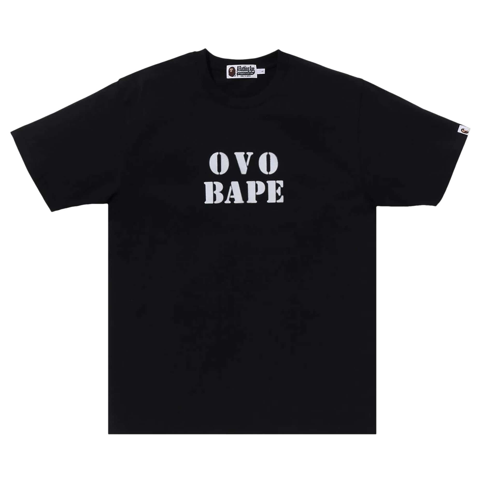 BAPE x OVO Stencil Logo Tee 'Black'