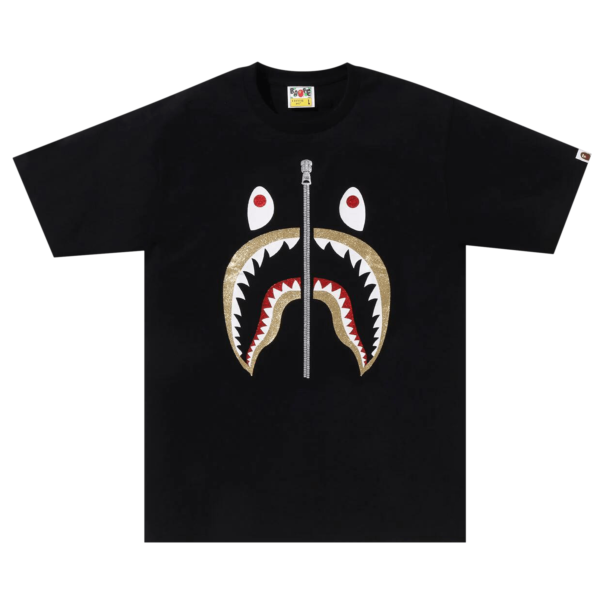 BAPE Glitter Shark Tee 'Black'