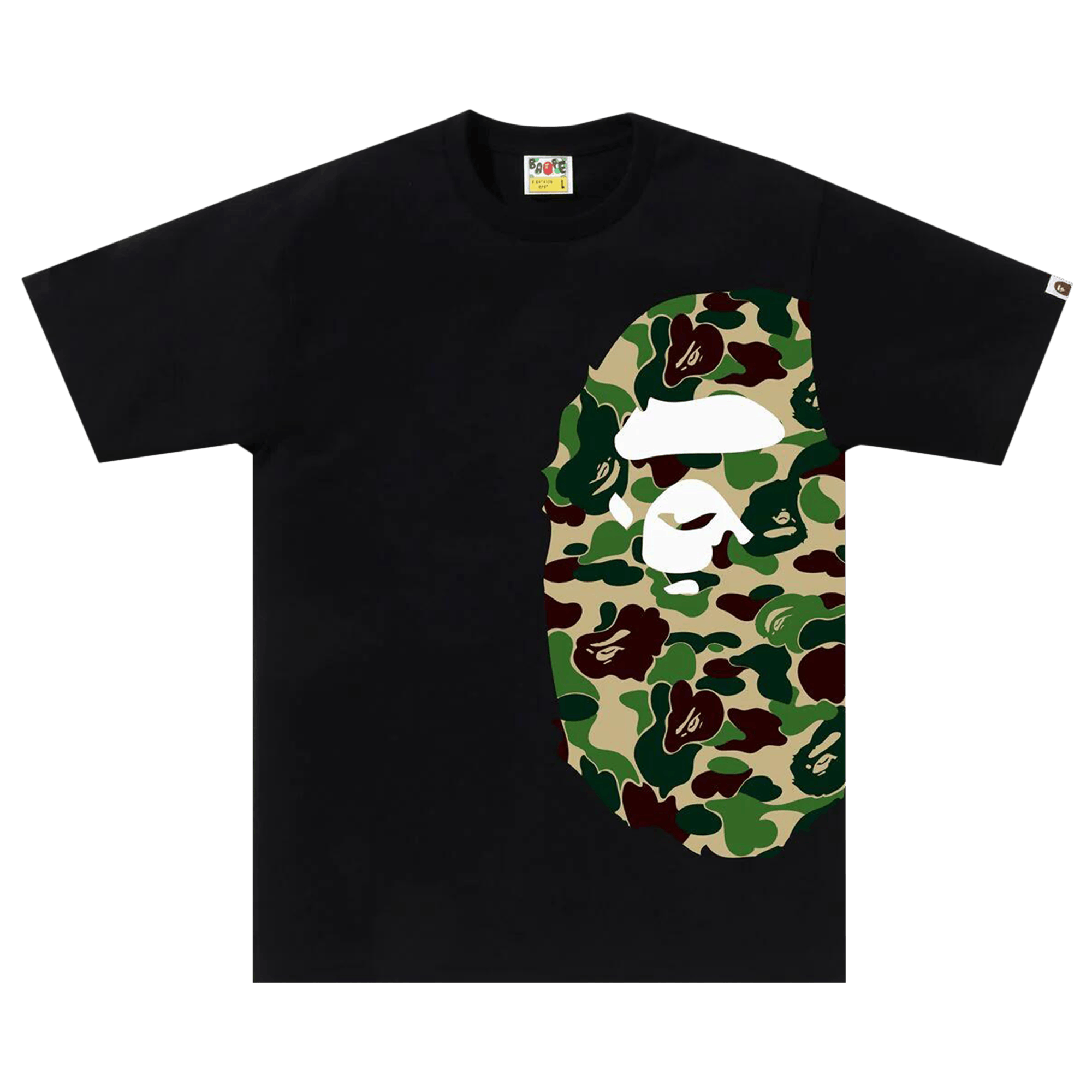 BAPE ABC Camo Side Big Ape Head Tee 'Black/Green'