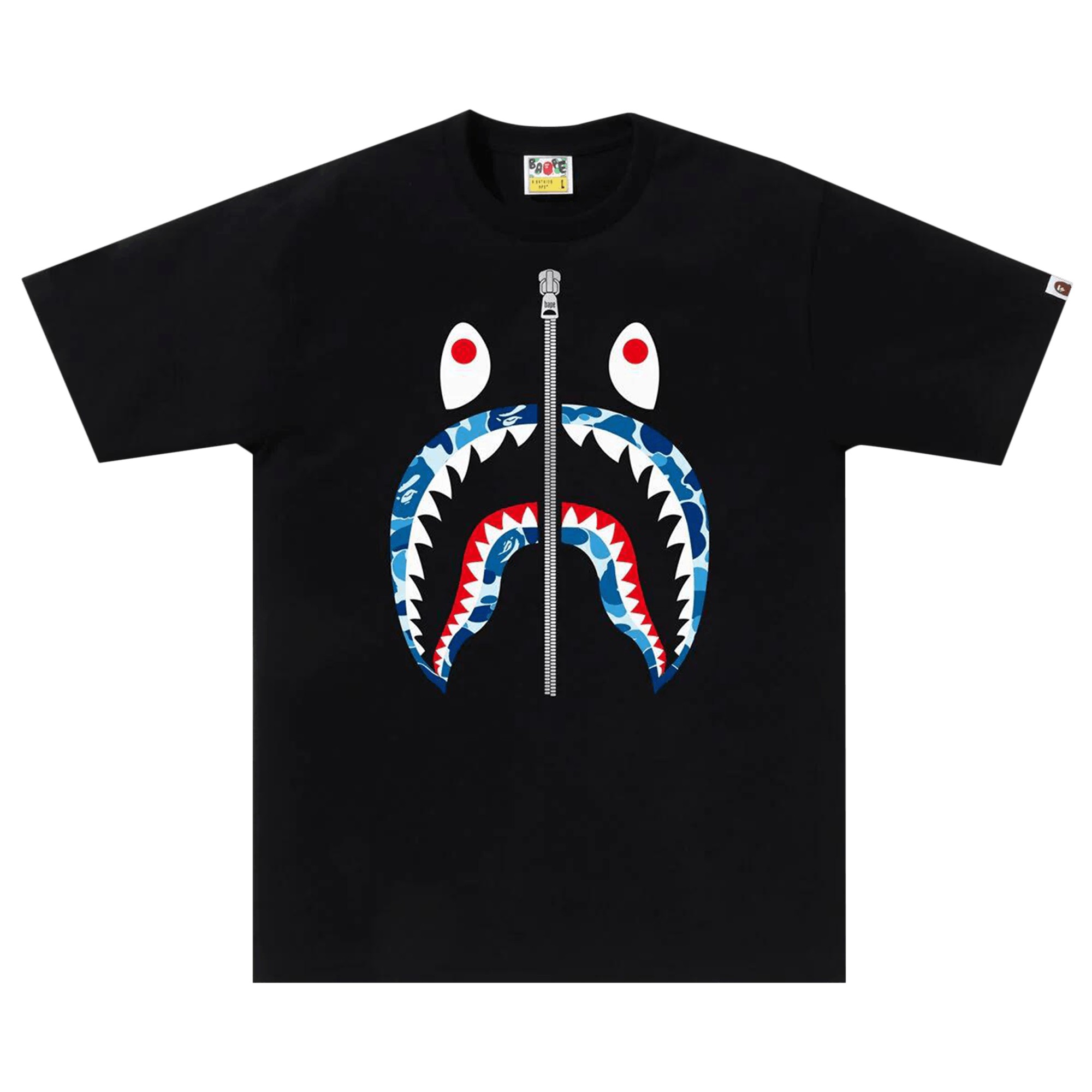 BAPE ABC Camo Shark Tee 'Black/Blue'