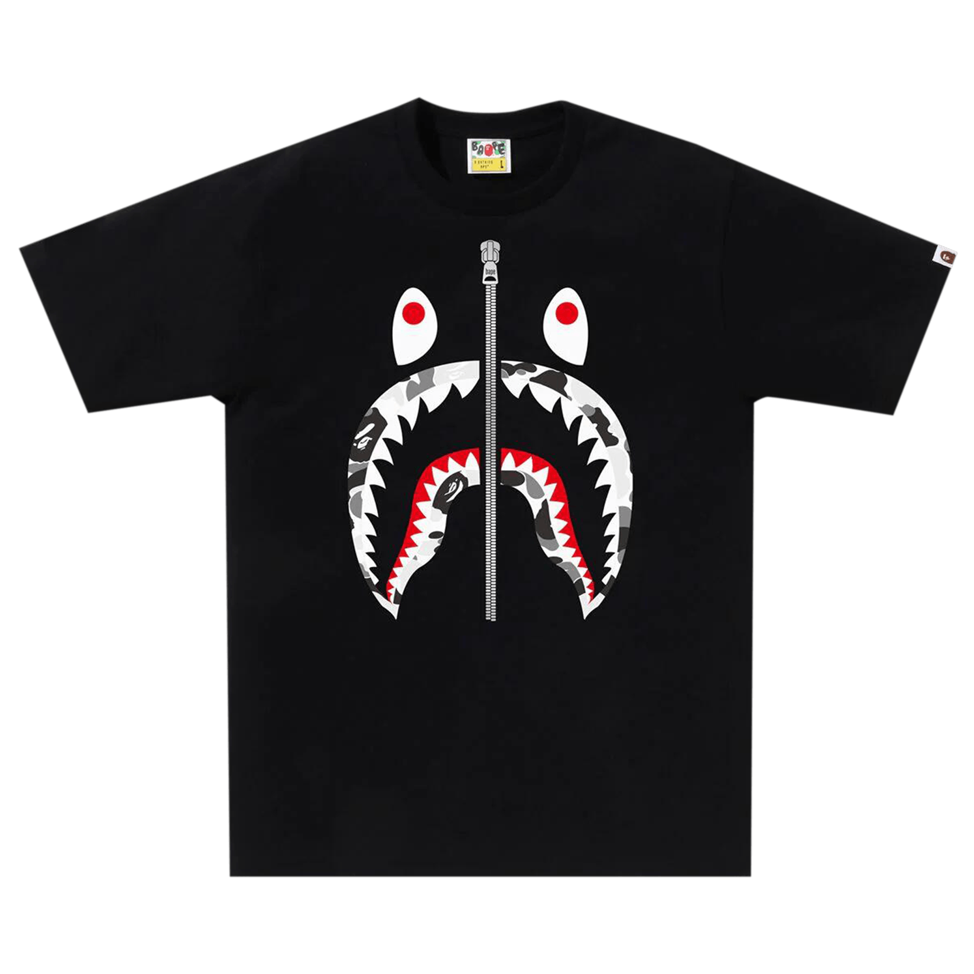 BAPE ABC Camo Shark Tee 'Black/Grey'