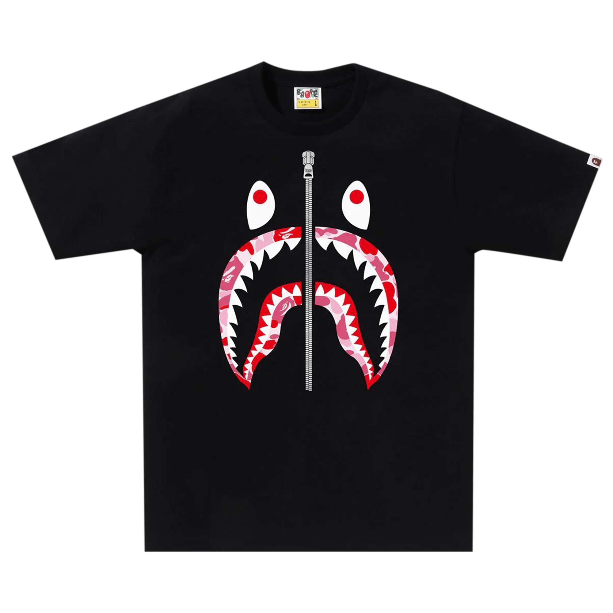 BAPE ABC Camo Shark Tee 'Black/Pink'