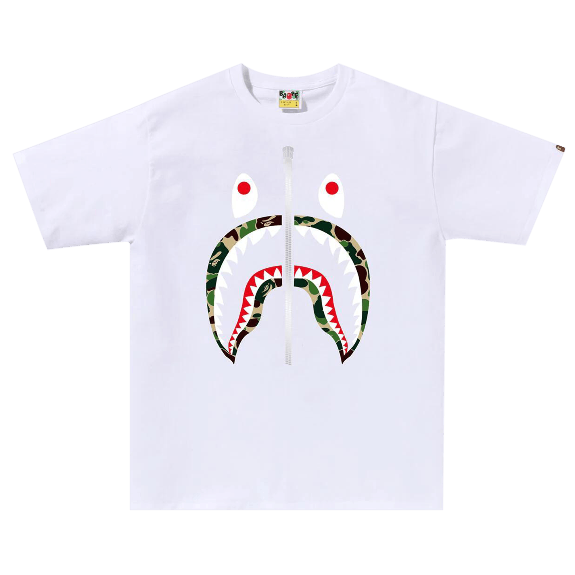 BAPE ABC Camo Shark Tee 'White/Green'