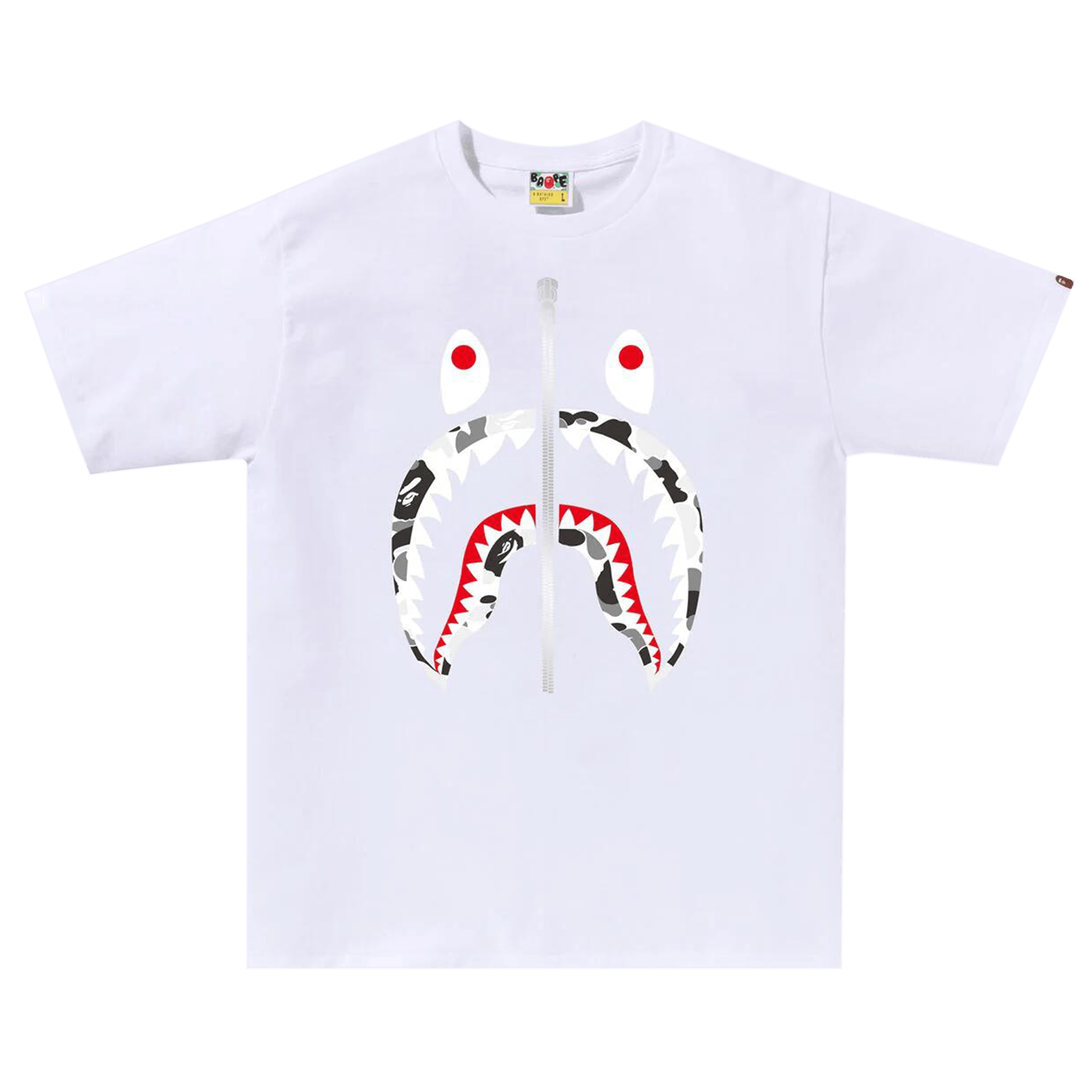 BAPE ABC Camo Shark Tee 'White/Grey'