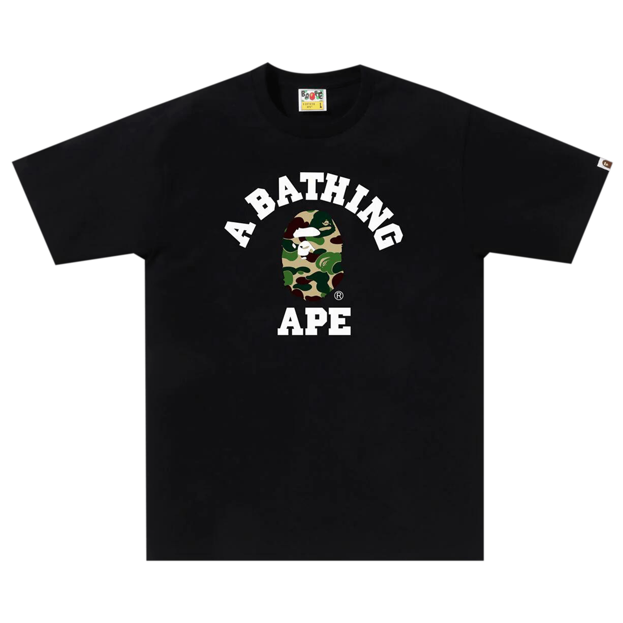 BAPE ABC Camo College Tee 'Black/Green'