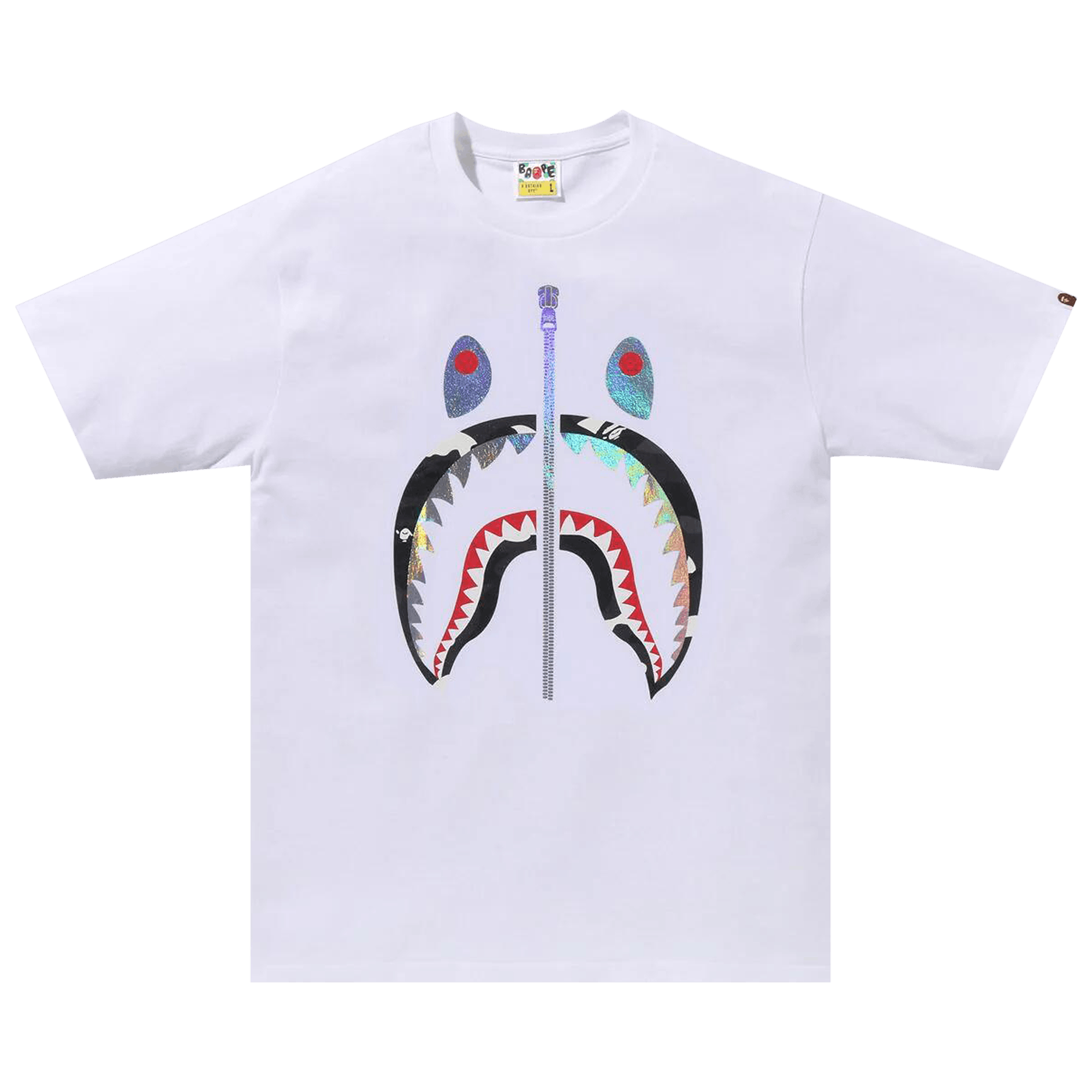 BAPE City Camo Shark Tee 'White/Black'