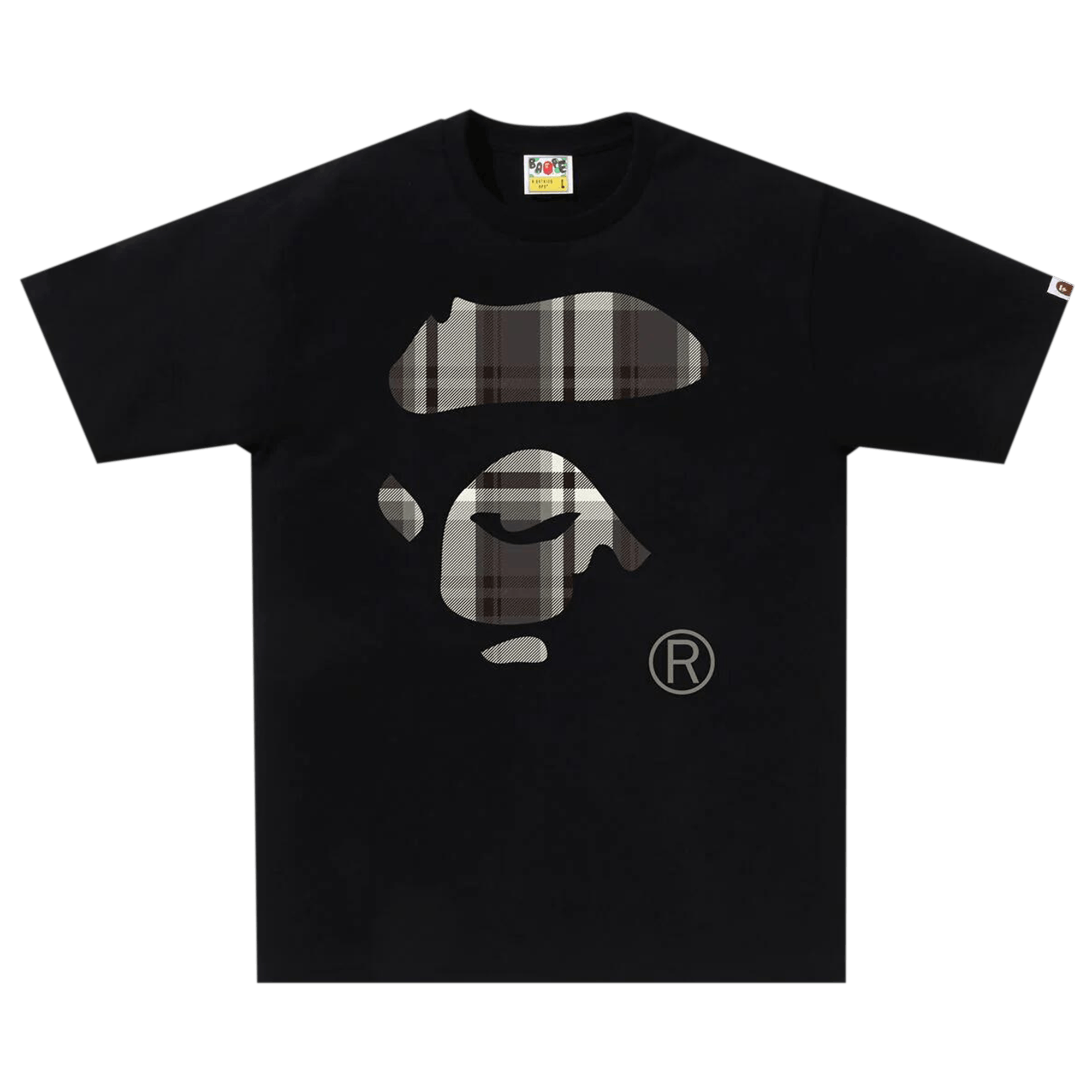 BAPE Check Ape Face Tee 'Black'
