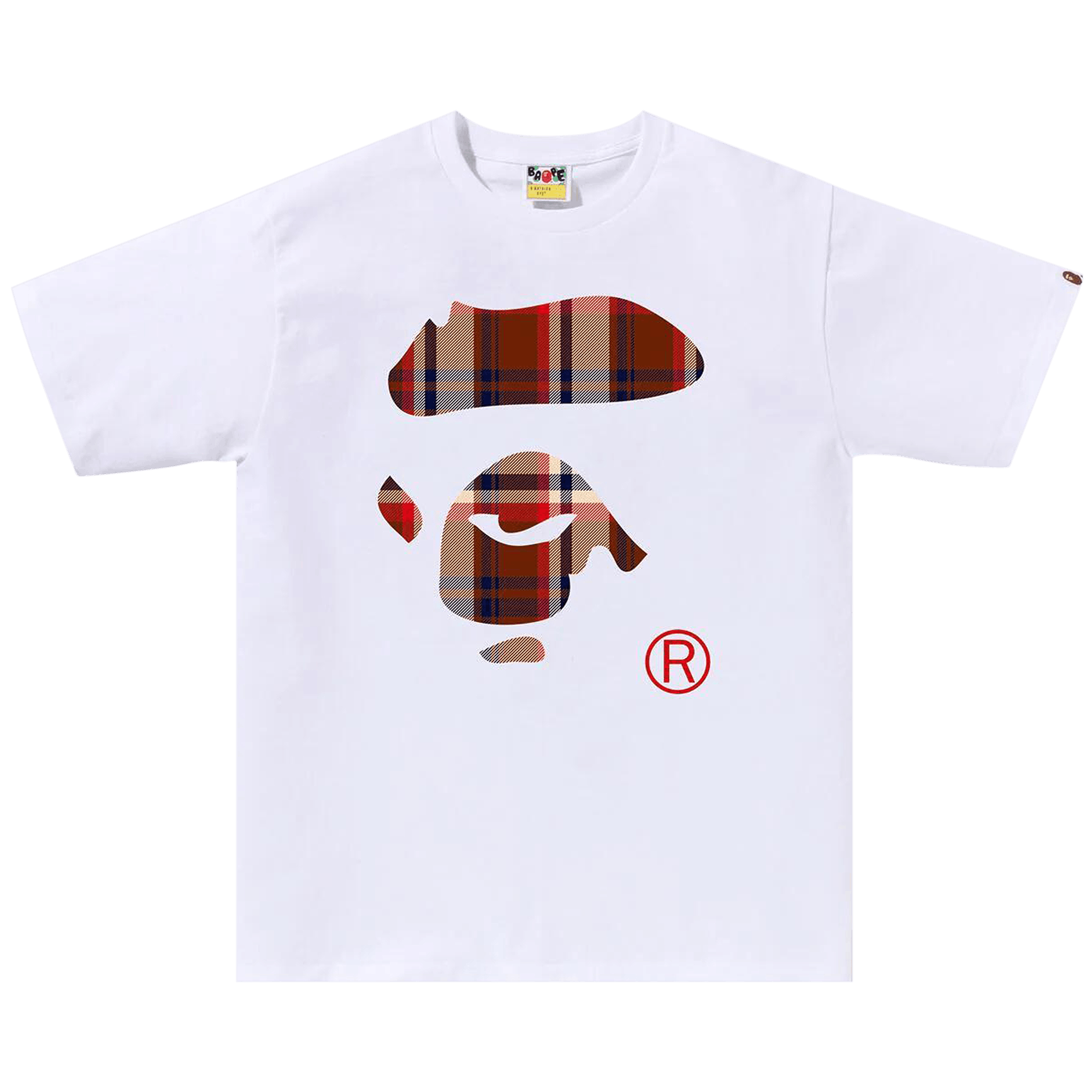 BAPE Check Ape Face Tee 'White'