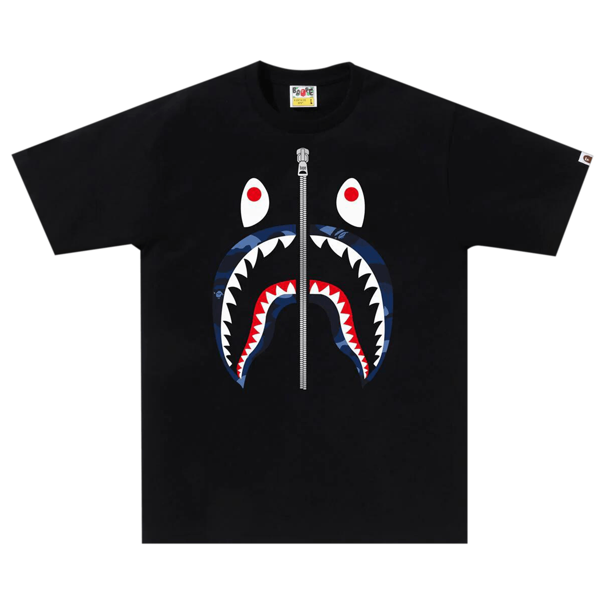 BAPE Color Camo Shark Tee 'Black/Navy'