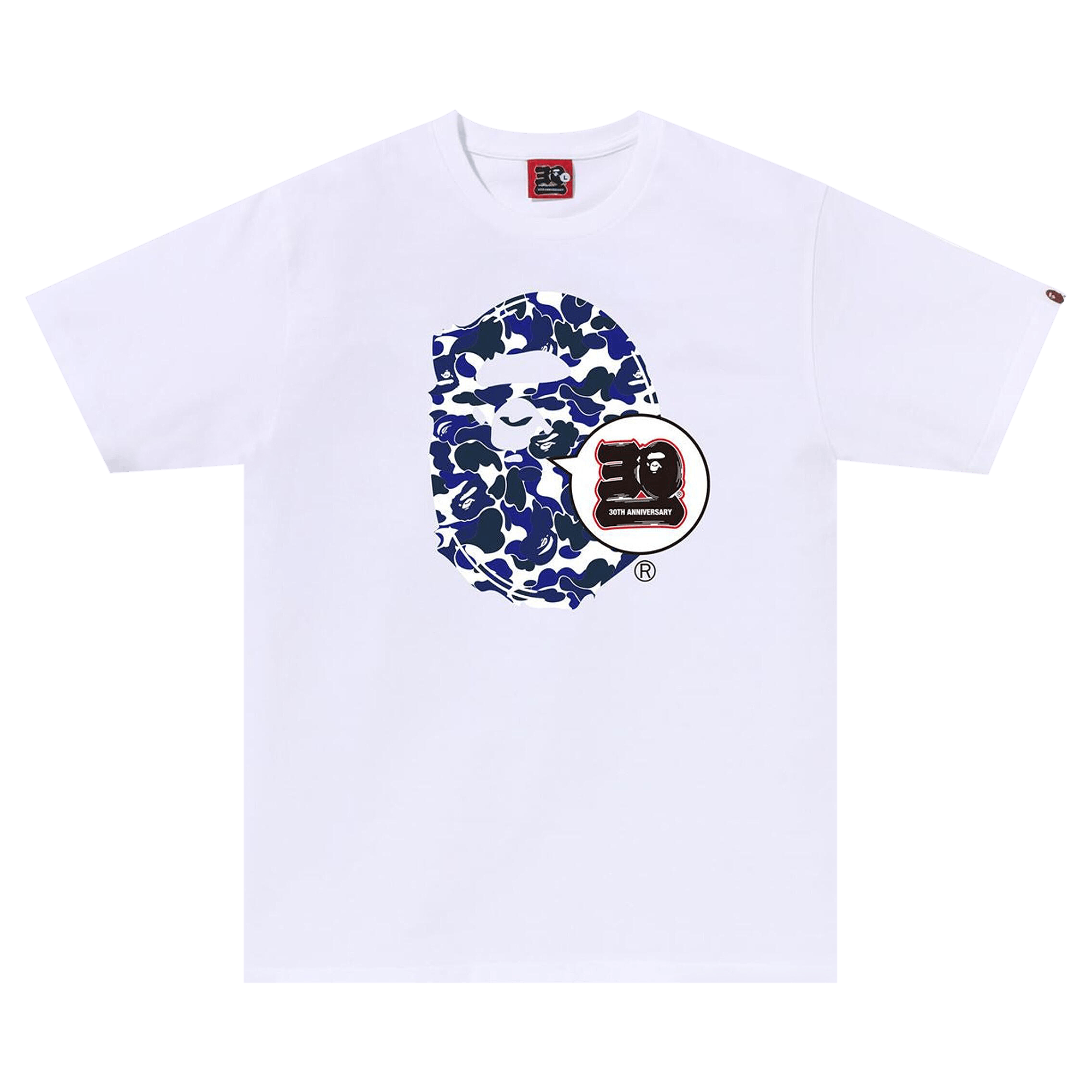 BAPE .Com 30th Anniversary Ape Head Tee Set 'White'
