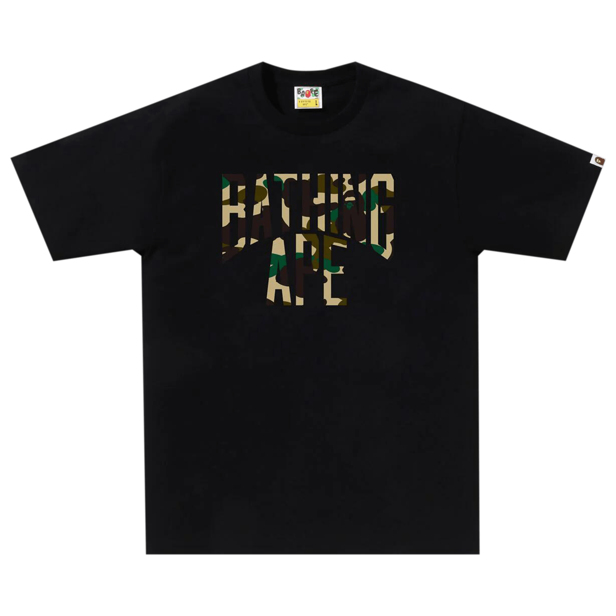 BAPE 1st Camo NYC Logo Tee 'Black/Yellow'