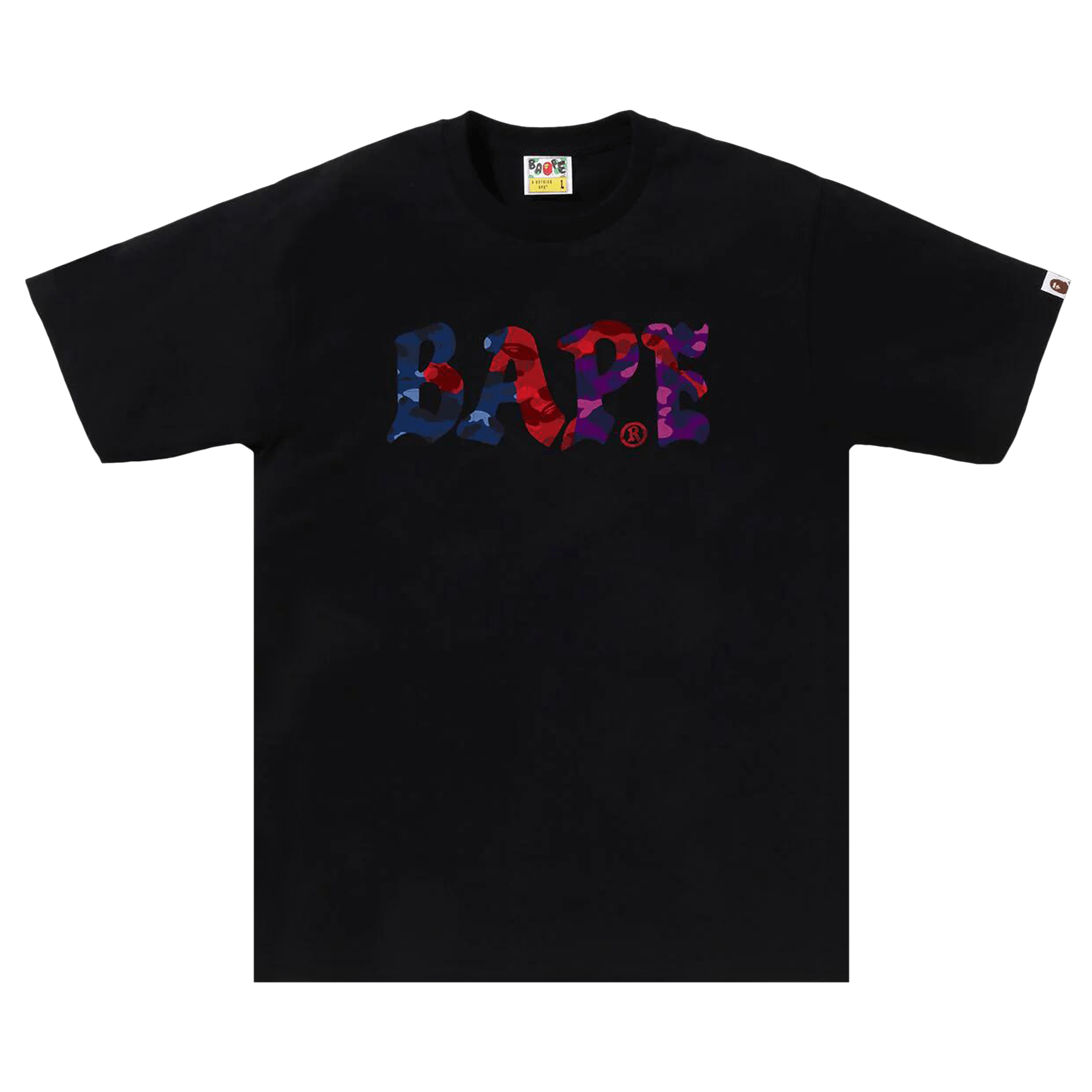 BAPE Color Camo Crazy Logo Tee 'Black'