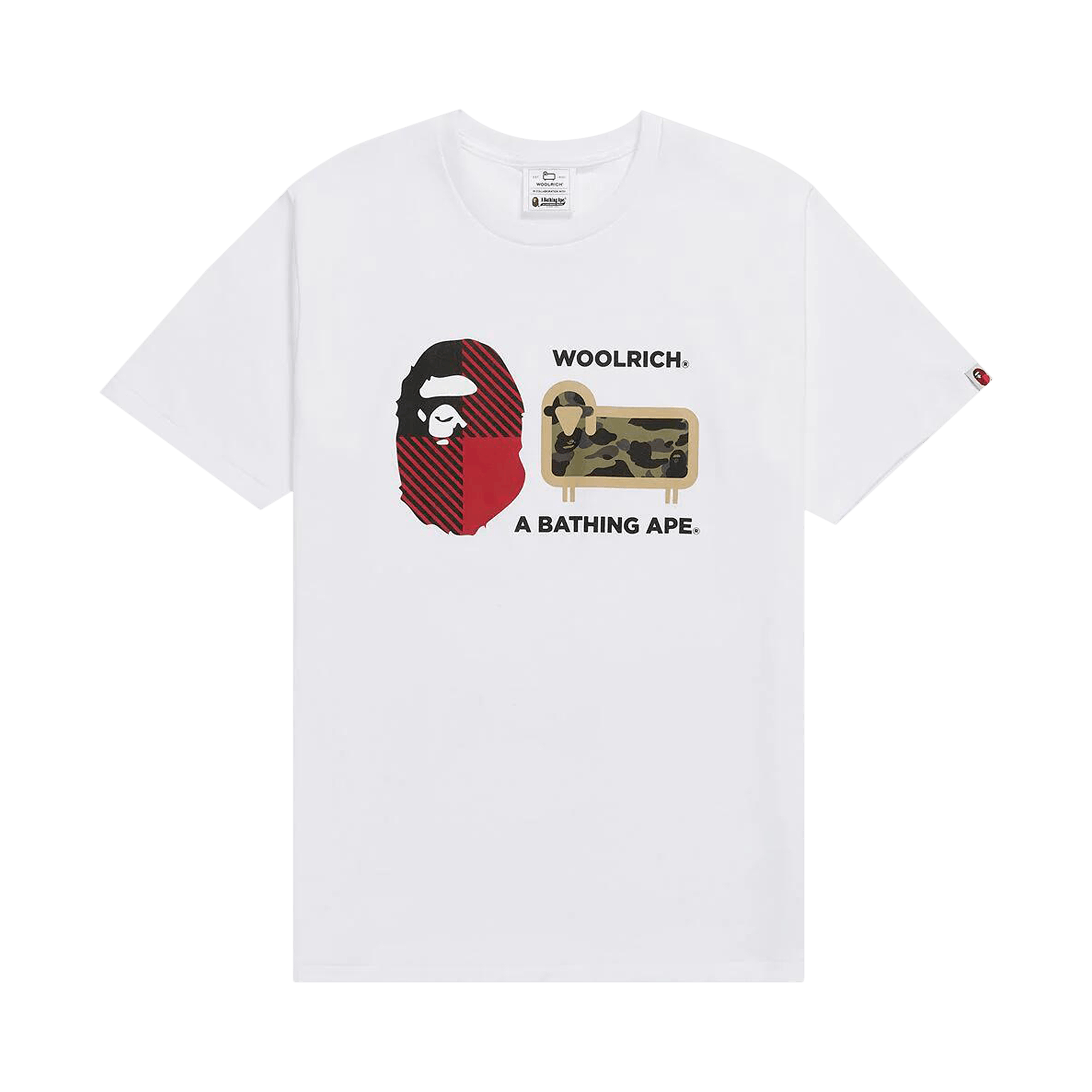BAPE x Woolrich Tee 'White'