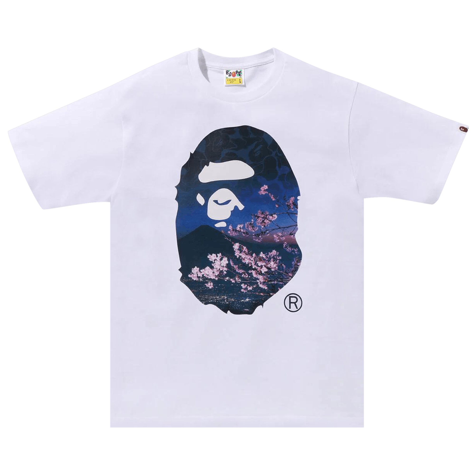 BAPE Sakura Photo Ape Head Tee #2 'White'