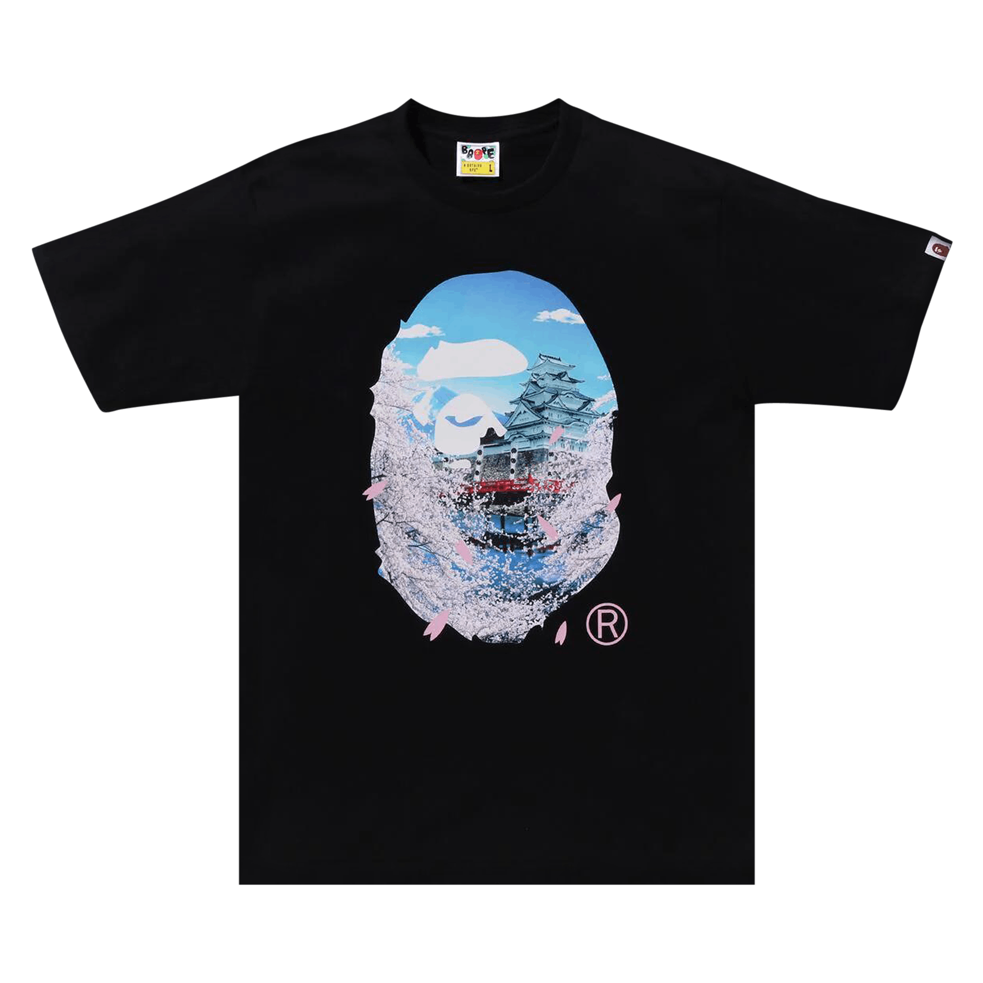 BAPE Sakura Photo Ape Head Tee 'Black'