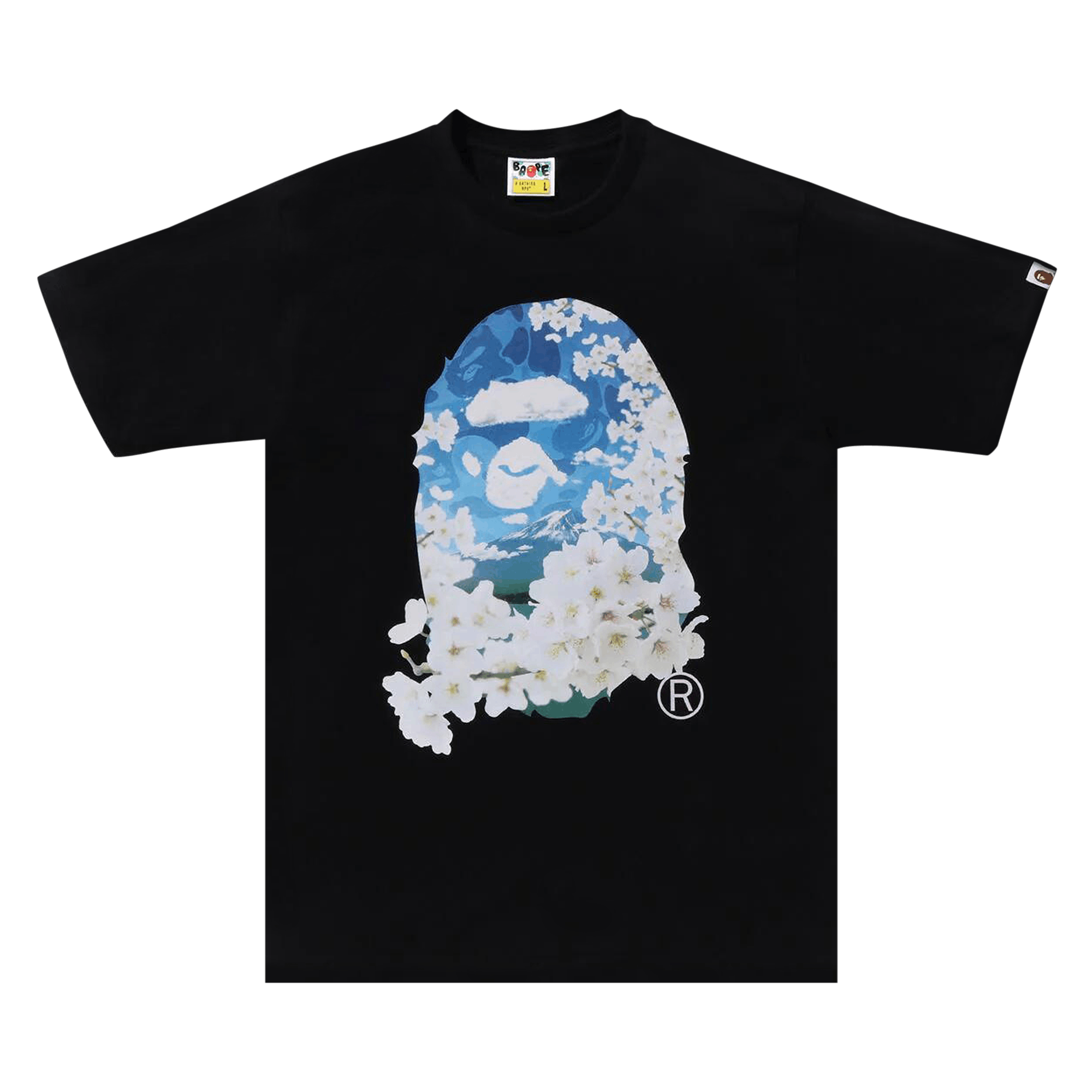 BAPE Sakura Photo Ape Head Tee 'Black'