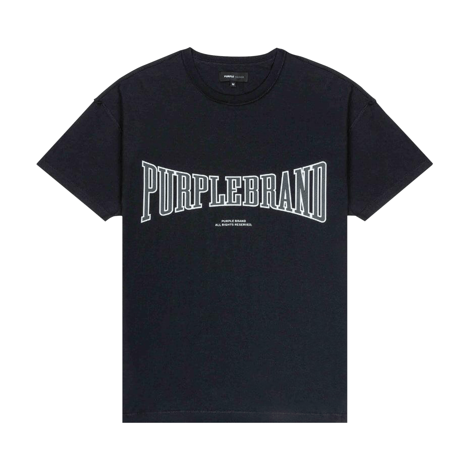 PURPLE BRAND Textured Inside Out Tee 'Black'