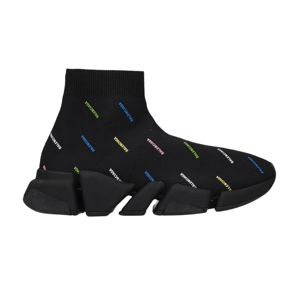 Balenciaga Wmns Speed 2.0 Sneaker 'Allover Logo - Black Multi-Color'