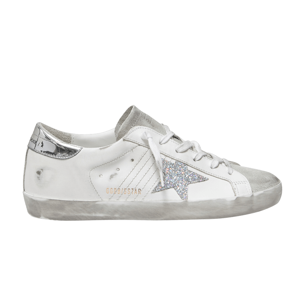 Golden Goose Wmns Superstar 'White Silver Glitter'