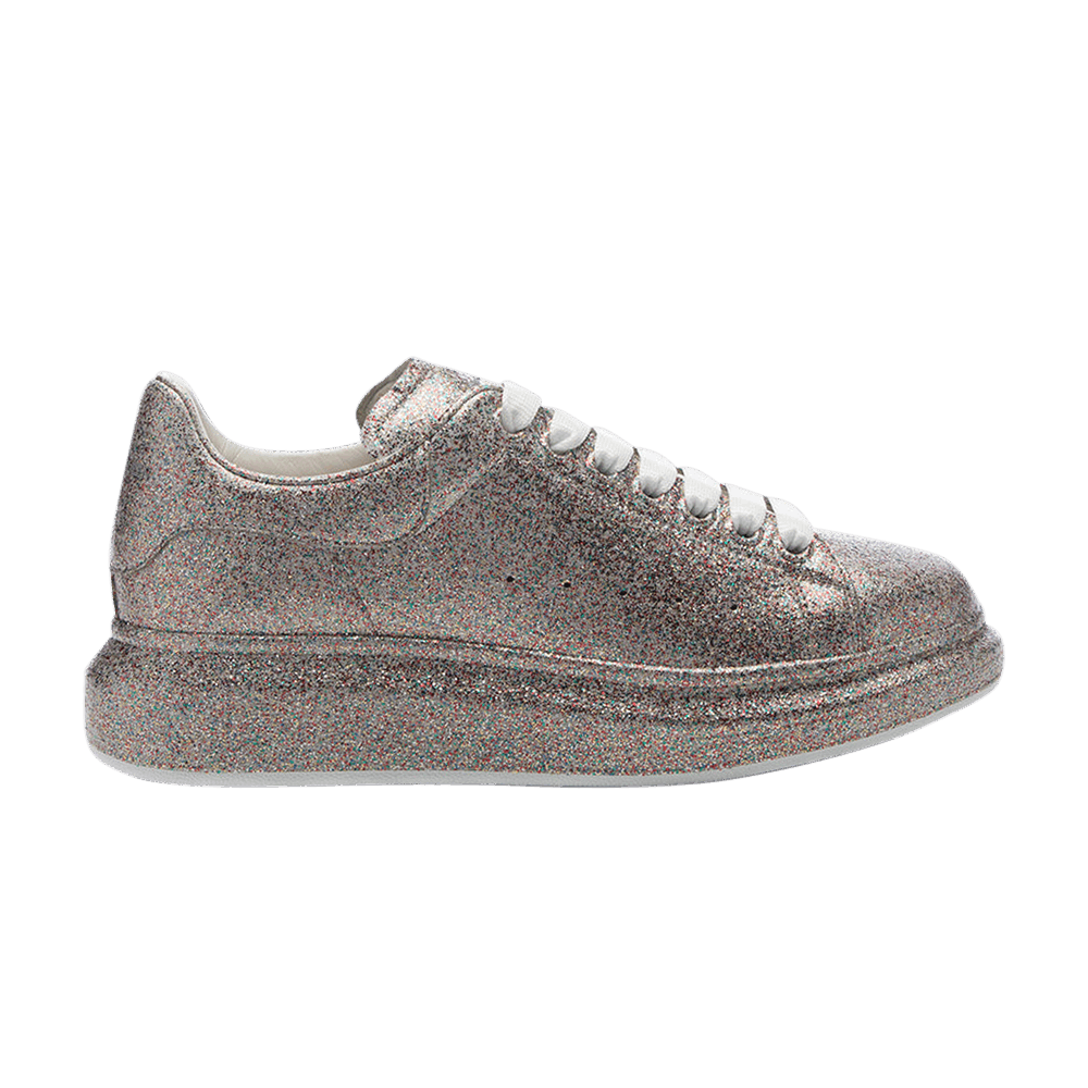 Alexander McQueen Wmns Oversized Sneaker 'Silver Multi-Color Glitter'