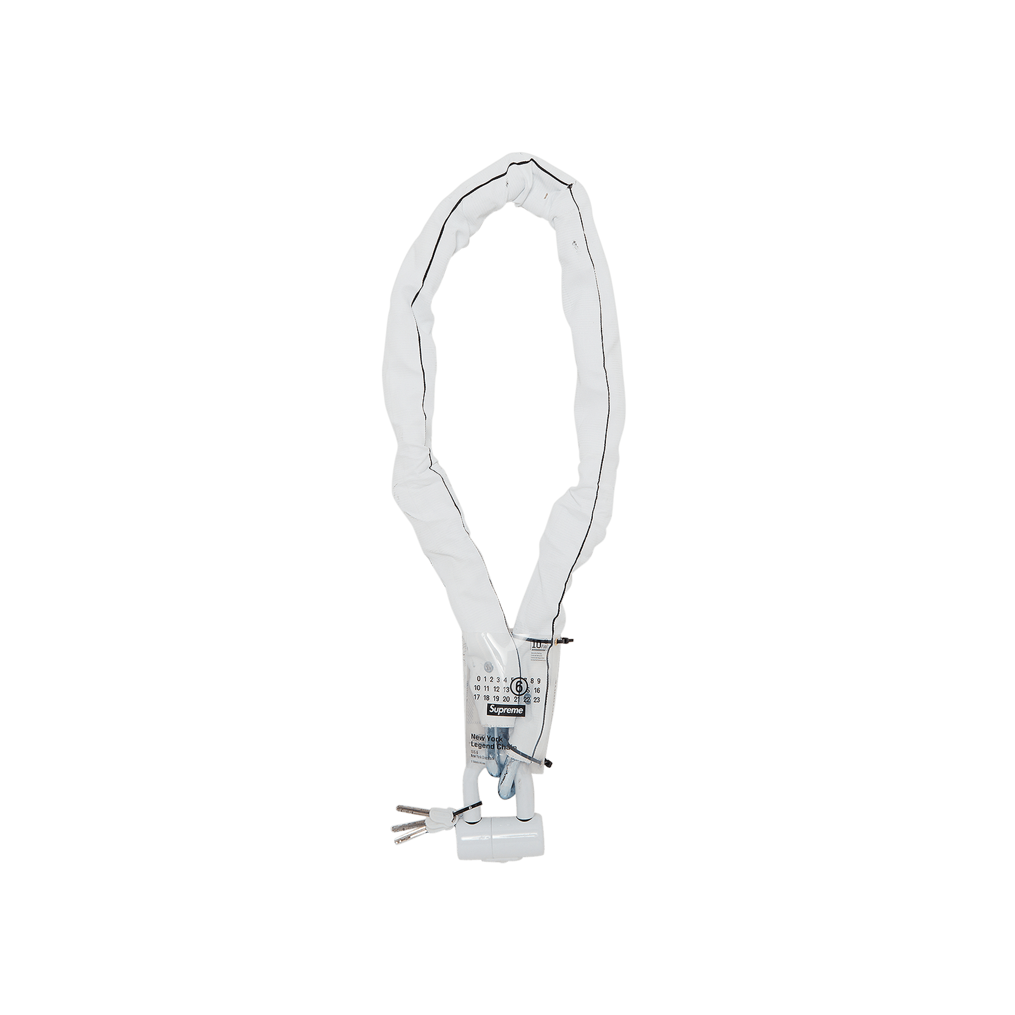 Supreme x MM6 Maison Margiela Kryptonite Chain + Disc Lock 'White'