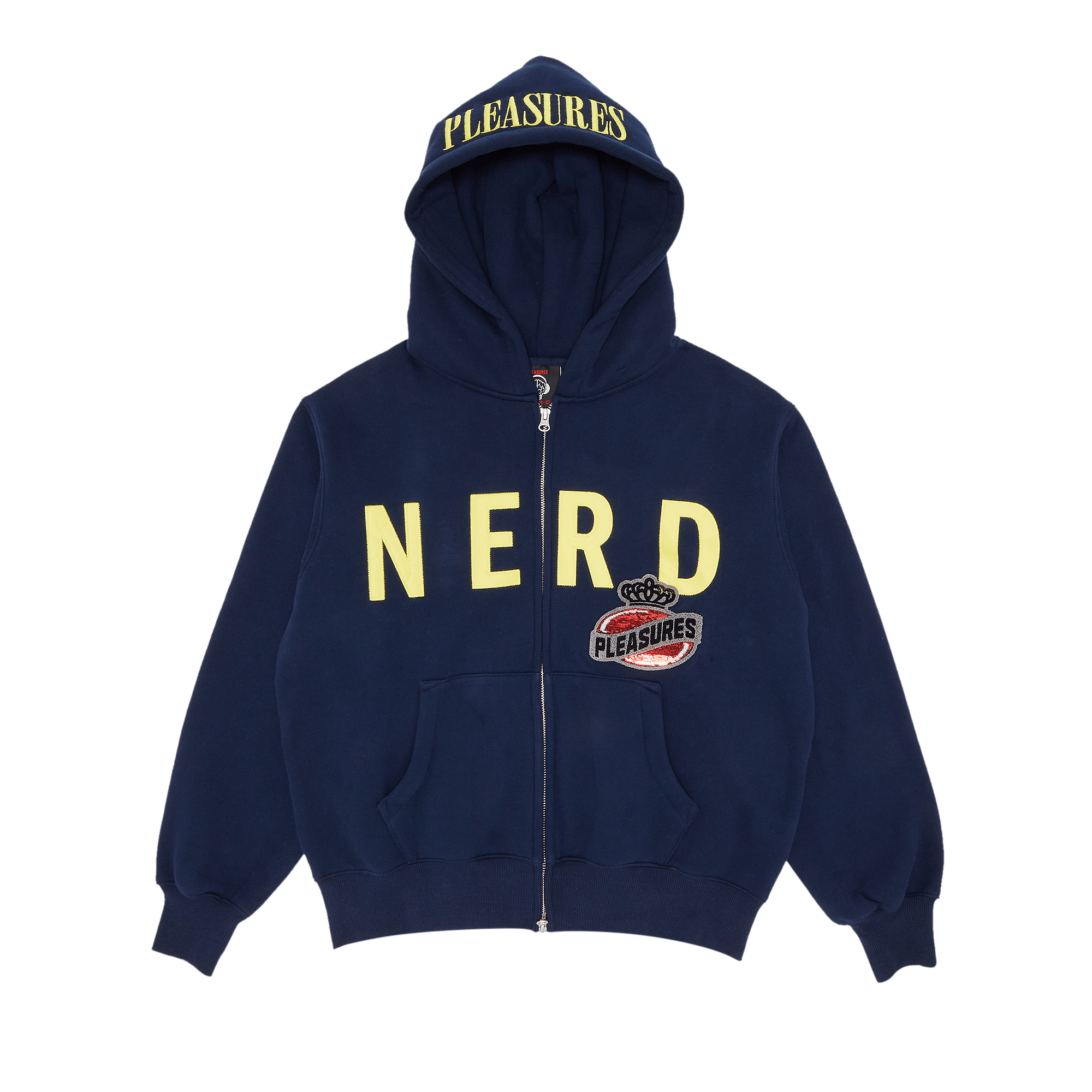 Pleasures x N.E.R.D. Zip Up Hoodie 'Navy'