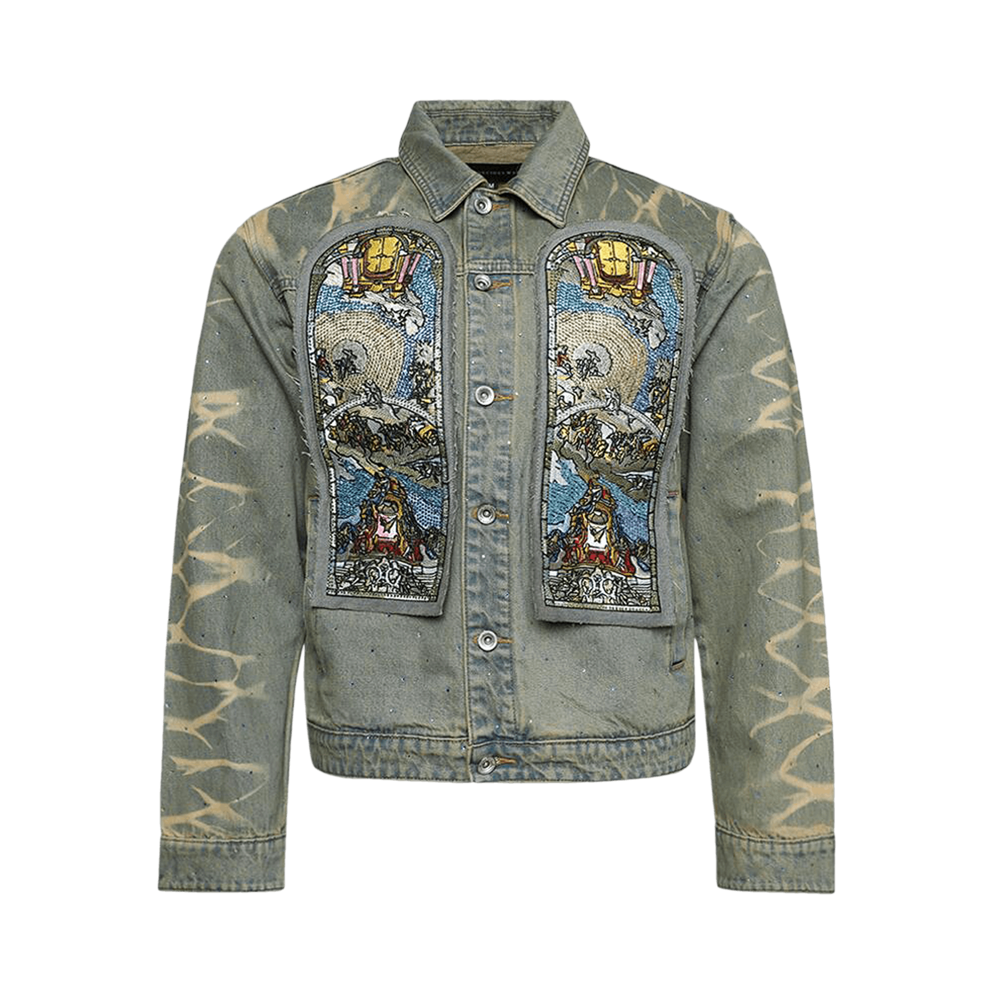 Who Decides War Unfurled Cropped Denim Jacket 'Denim'