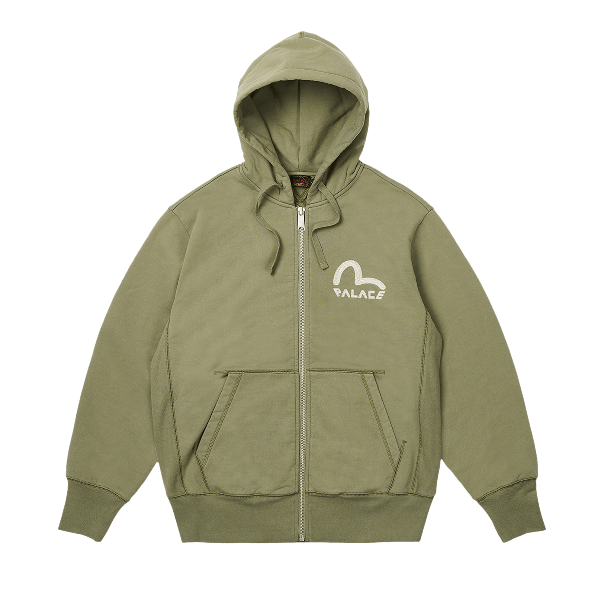 Palace x Evisu Zip Hood 'Olive'