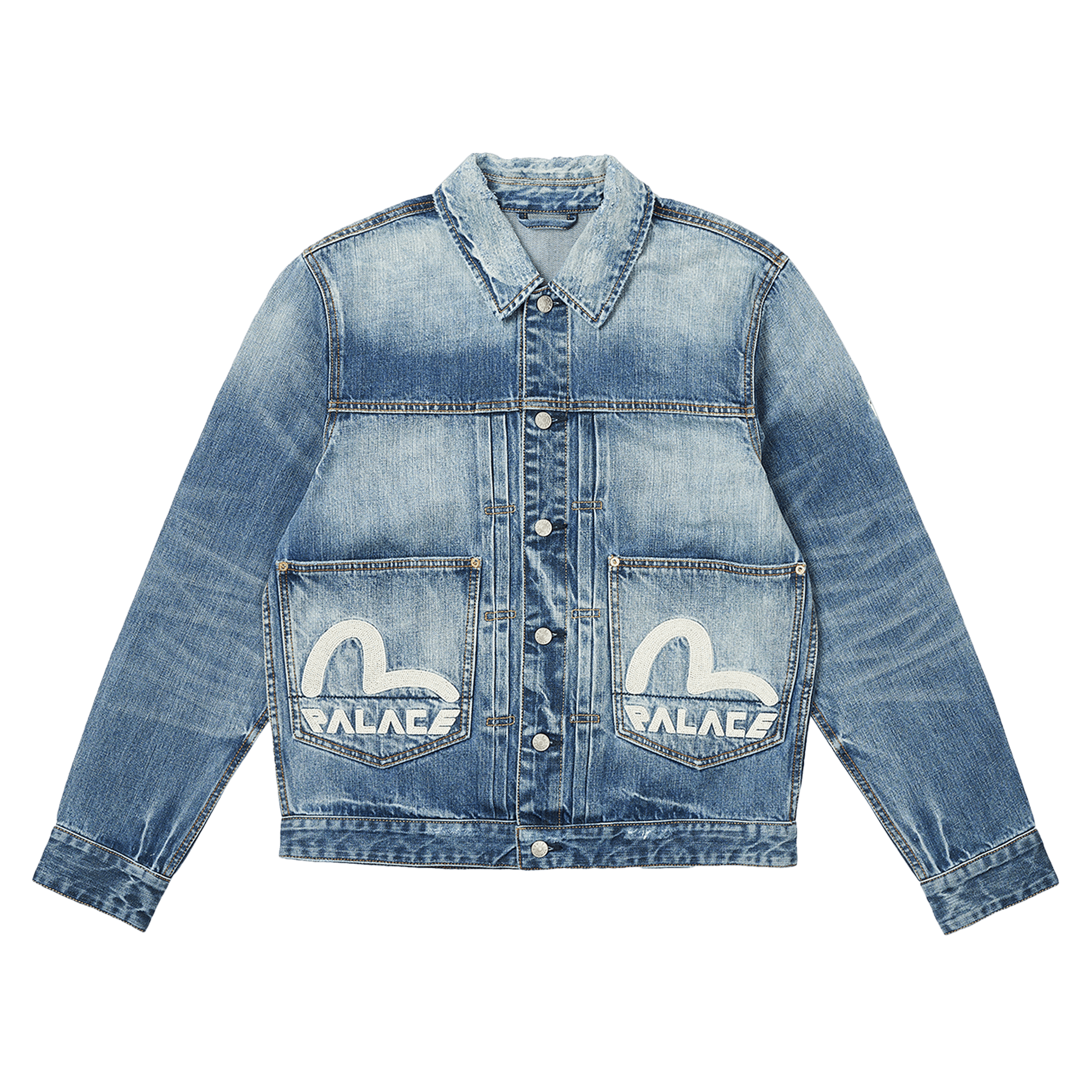 Palace x Evisu Dice Denim Jacket 'Light Wash'