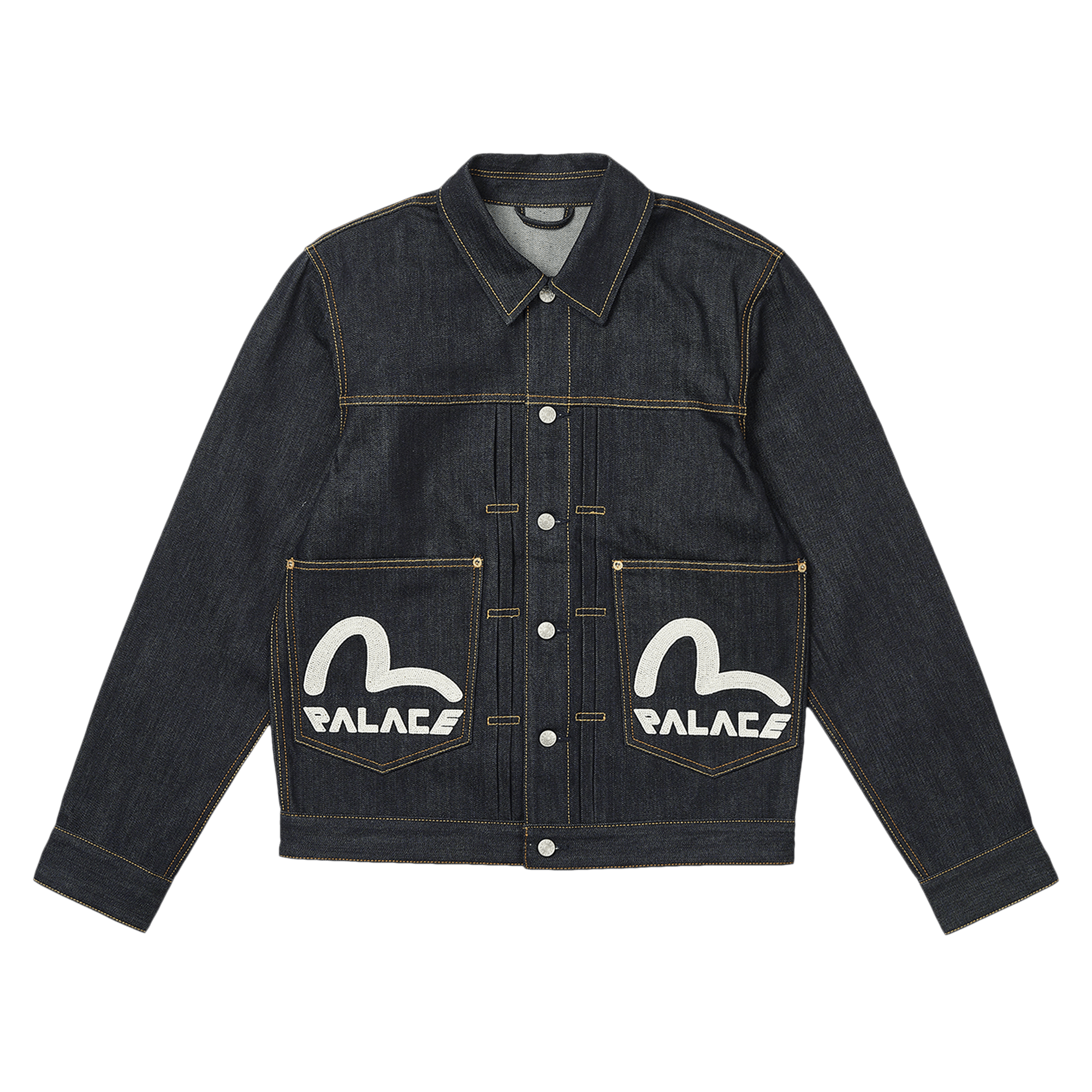 Palace x Evisu Dice Denim Jacket 'Raw'