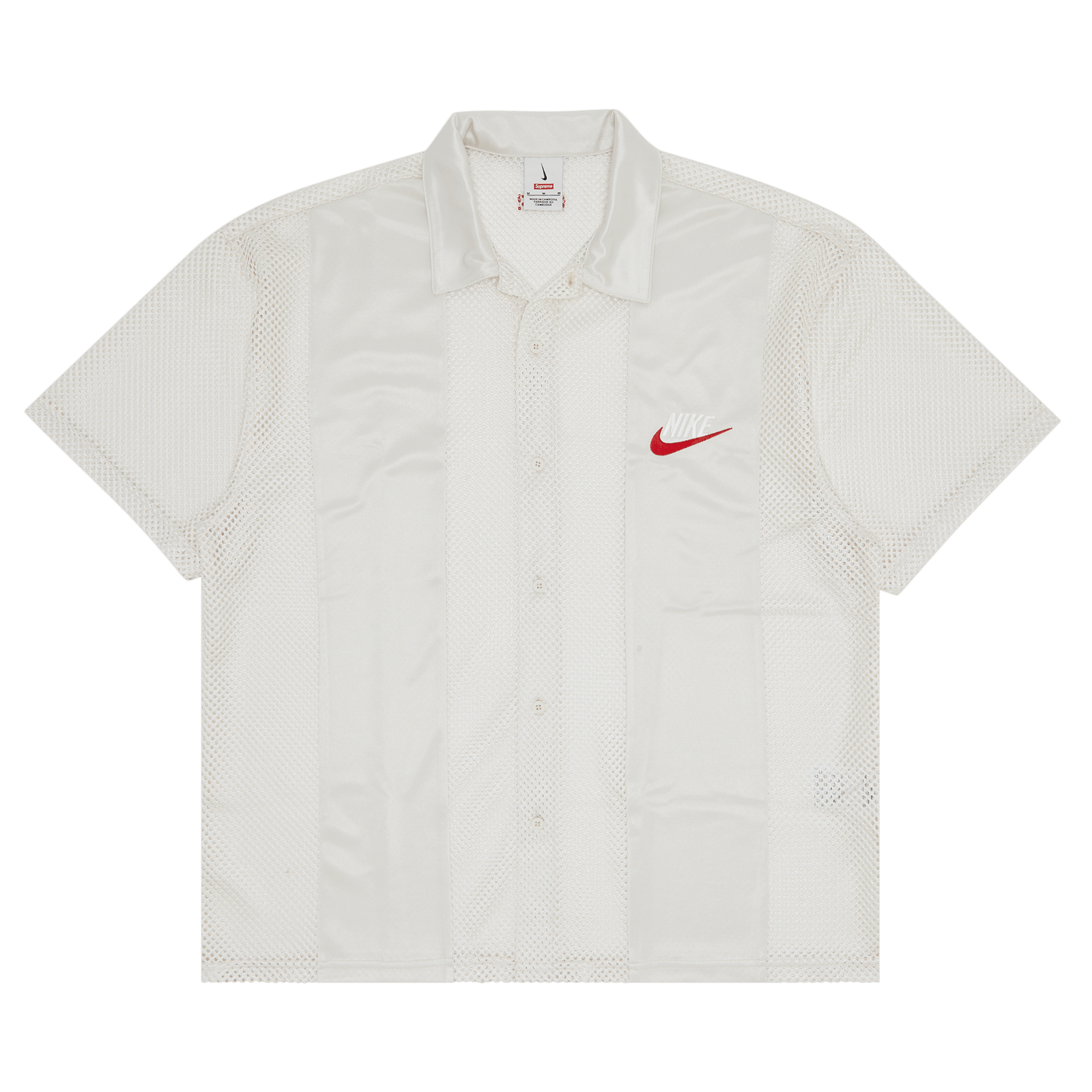 Supreme x Nike Mesh Short-Sleeve Shirt 'White'