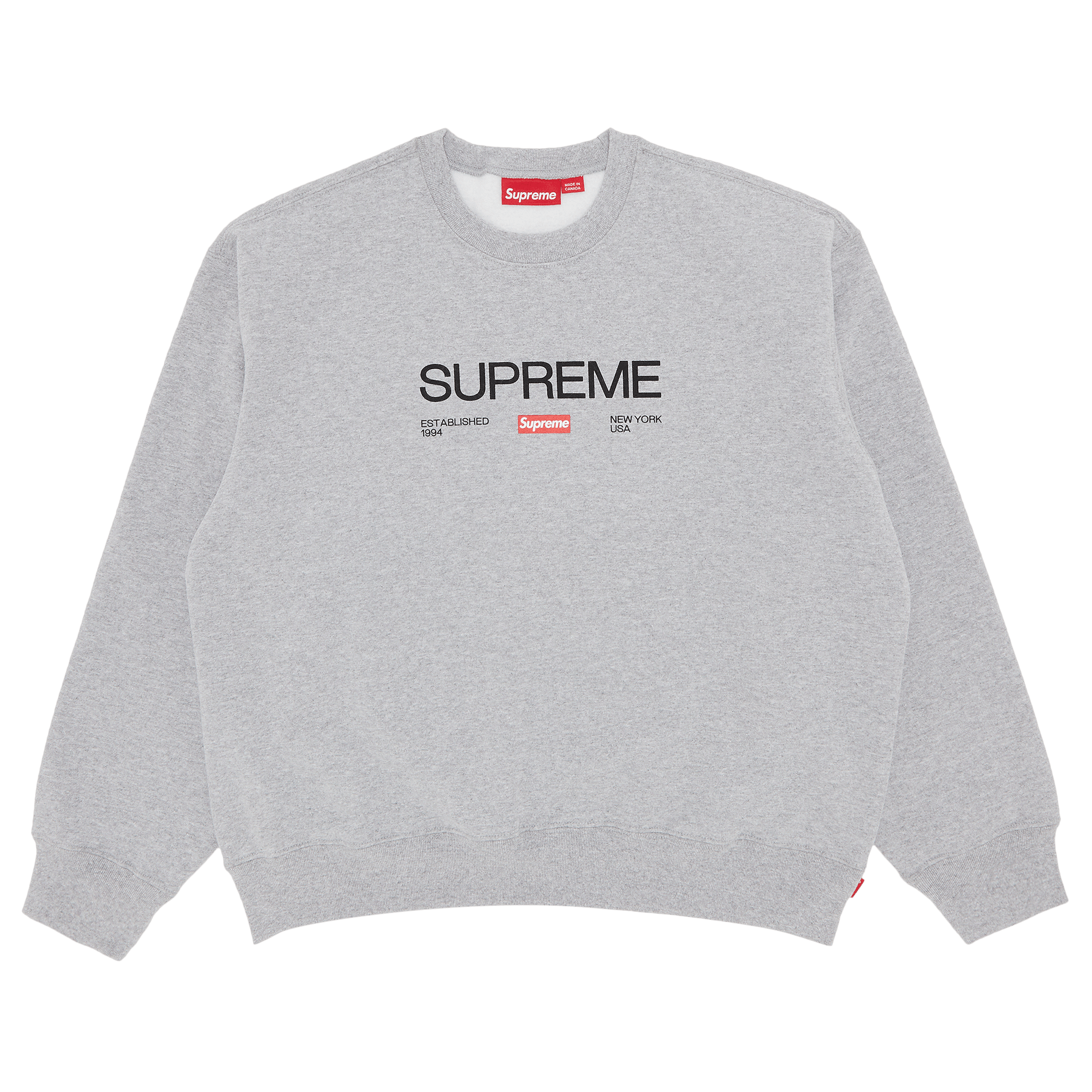 Supreme Established Crewneck 'Heather Grey'