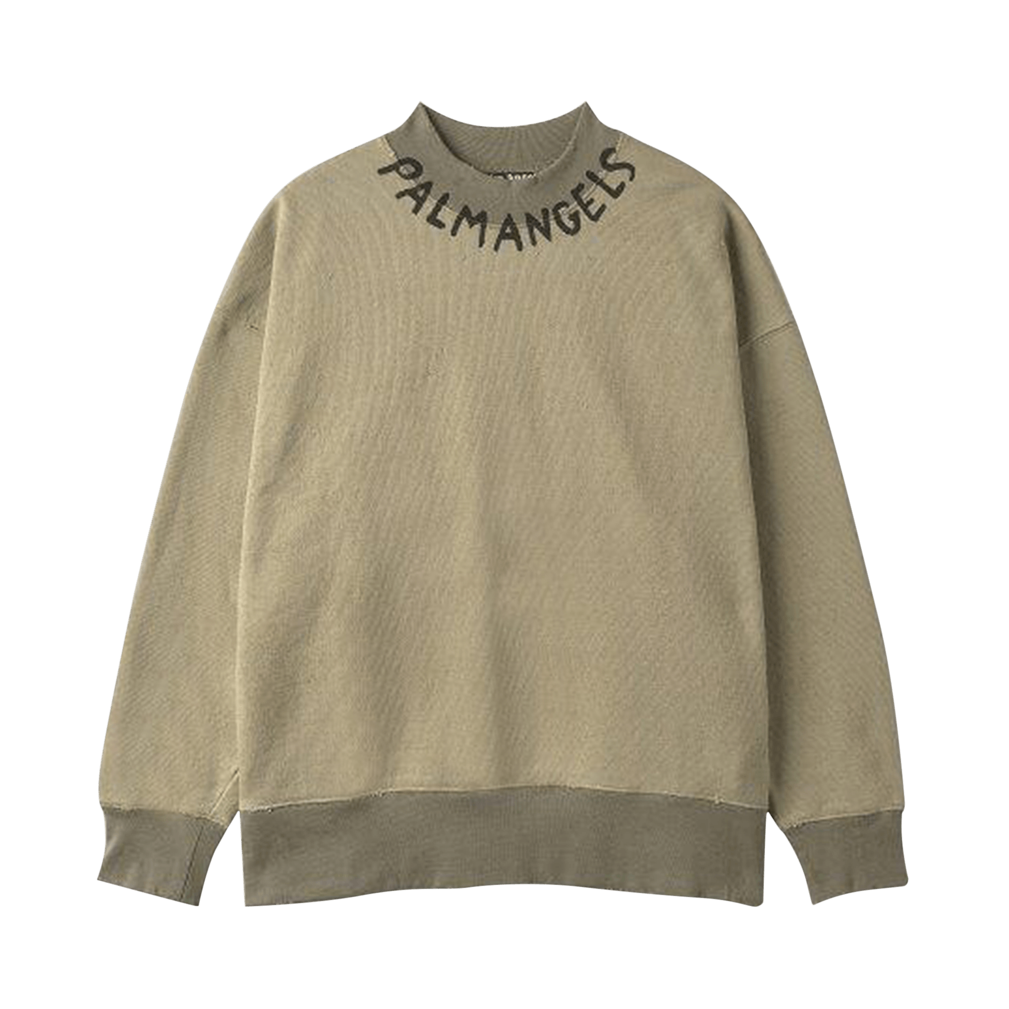 Palm Angels Logo Crewneck Sweatshirt 'Military Green'